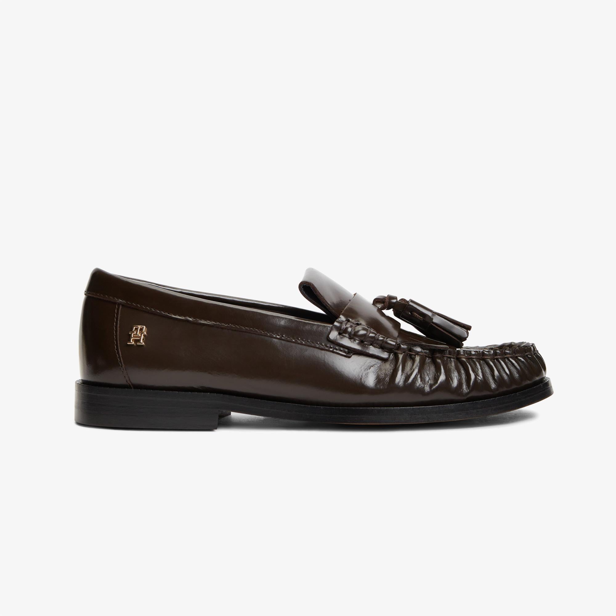 Tommy Hilfiger Tassel Abrasivato Kadın Kahverengi Loafer