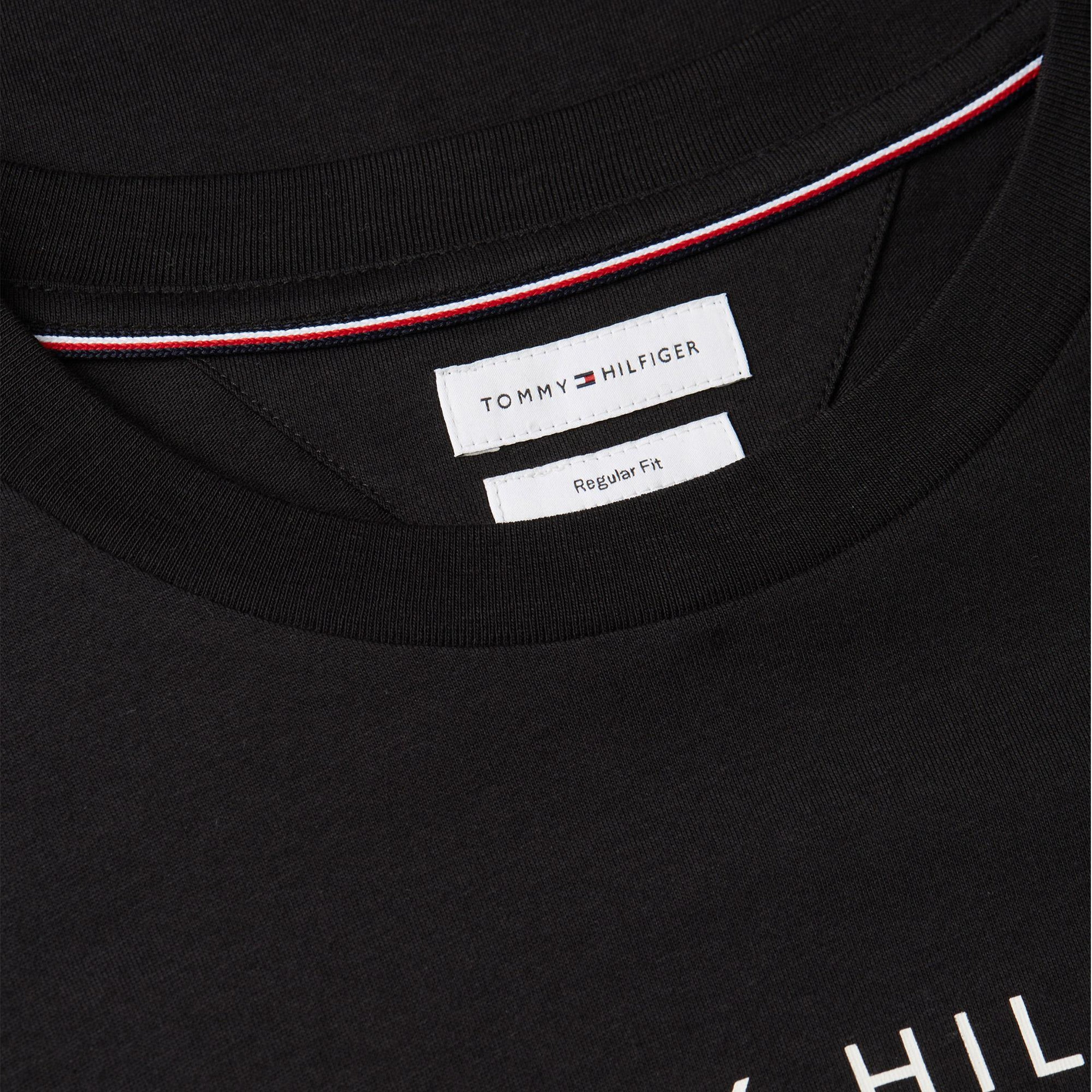 Tommy Hilfiger Brand Love New Erkek Siyah T-Shirt