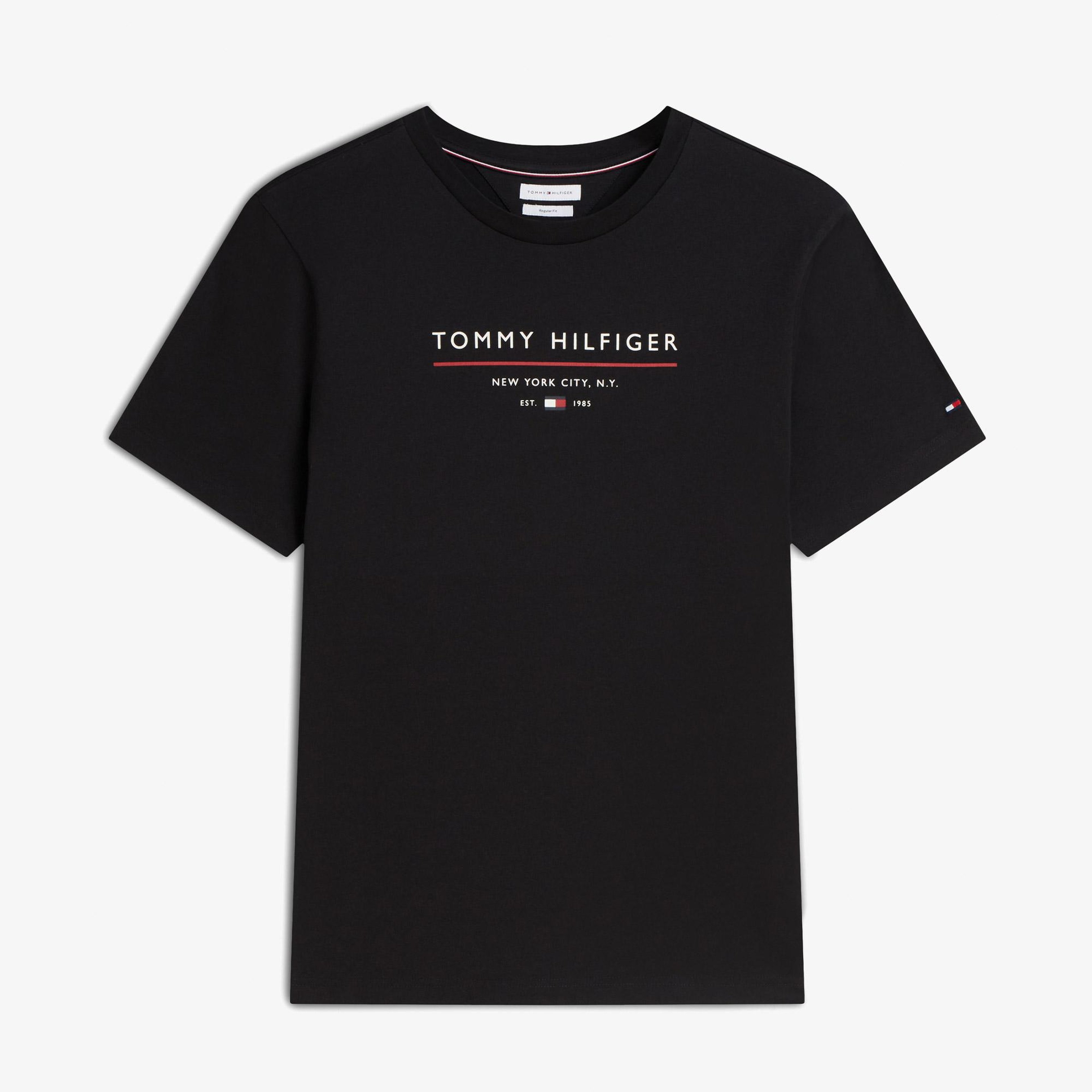 Tommy Hilfiger Brand Love New Erkek Siyah T-Shirt