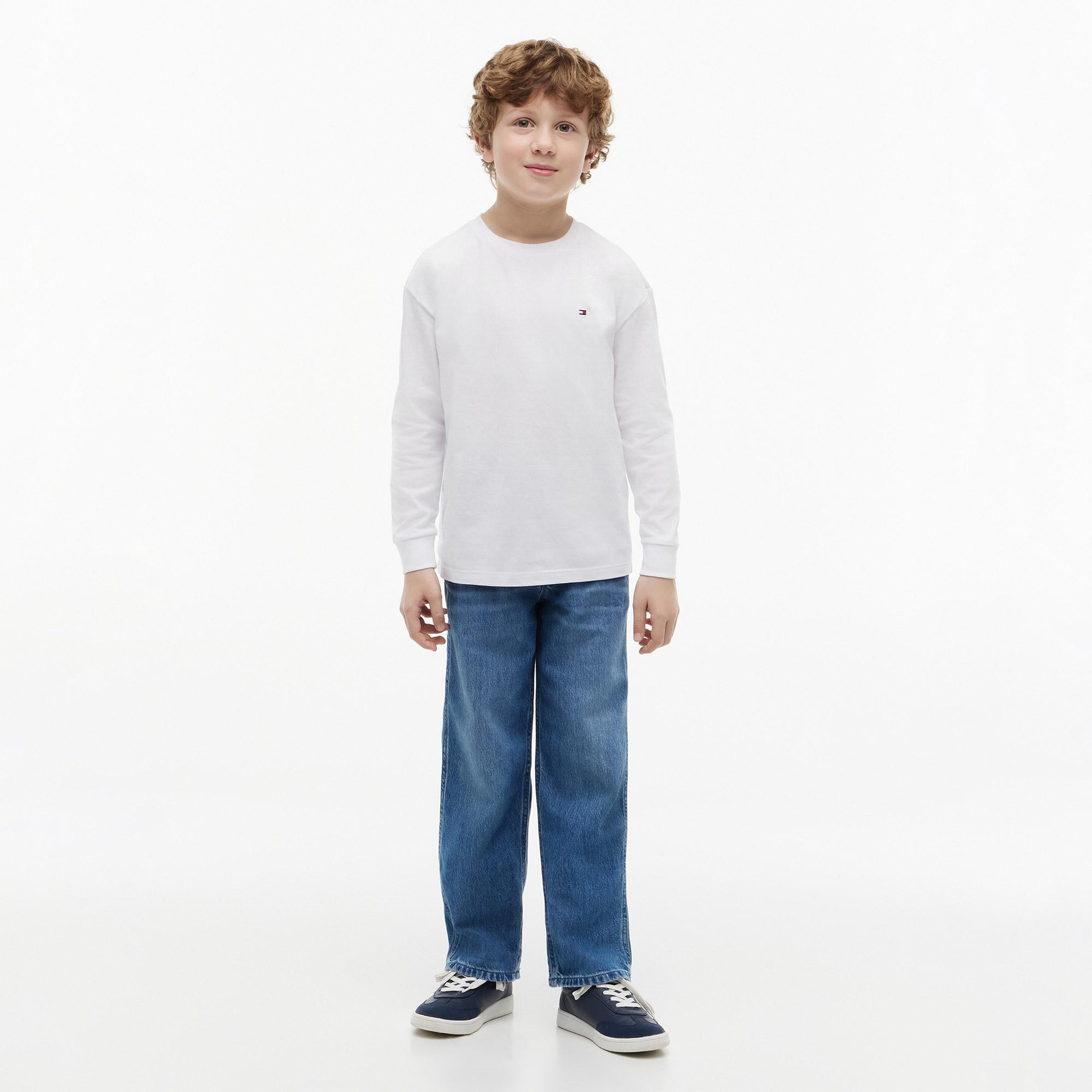 Tommy Hilfiger Essential Çocuk Beyaz T-Shirt