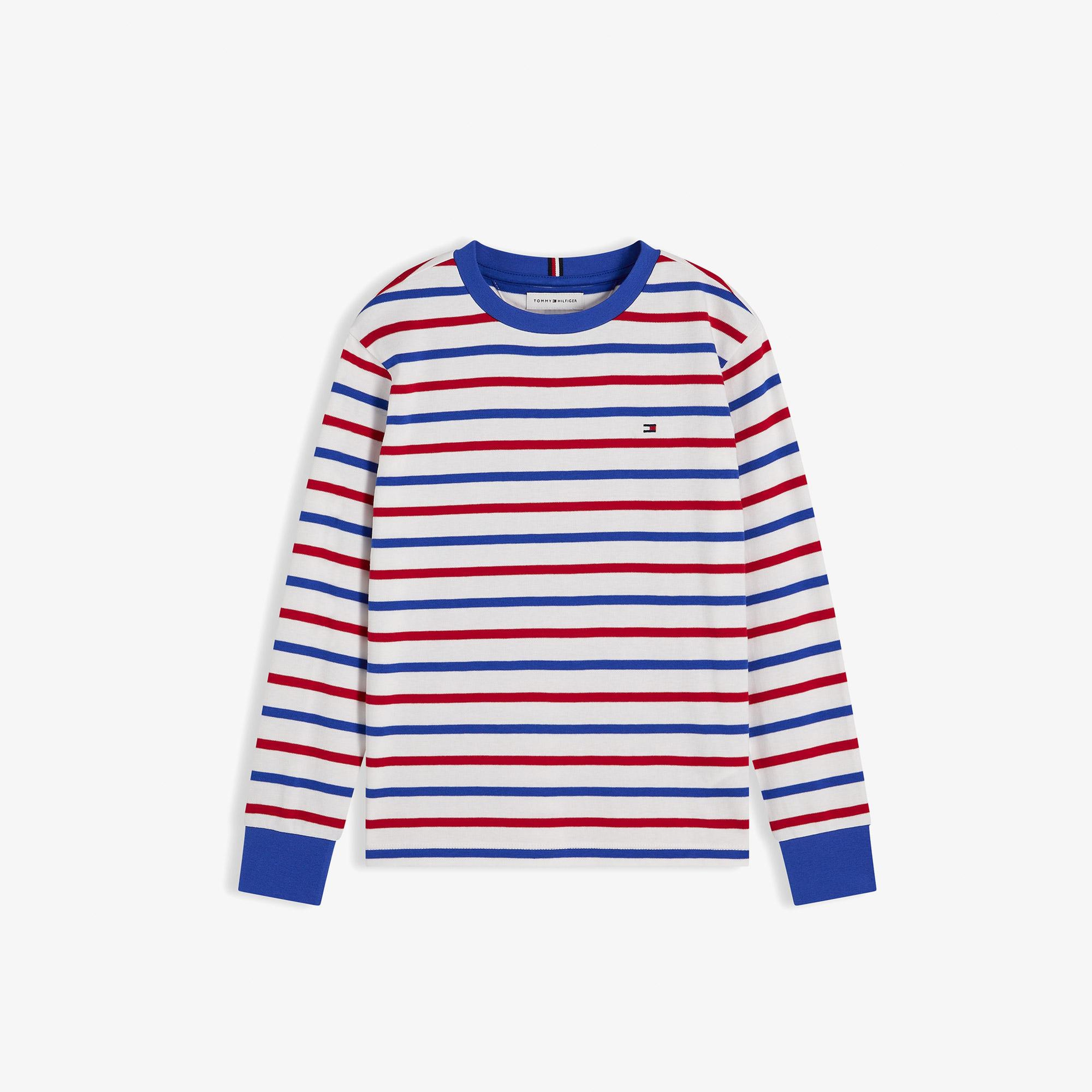 Tommy Hilfiger Stripe Çocuk Kırmızı T-Shirt