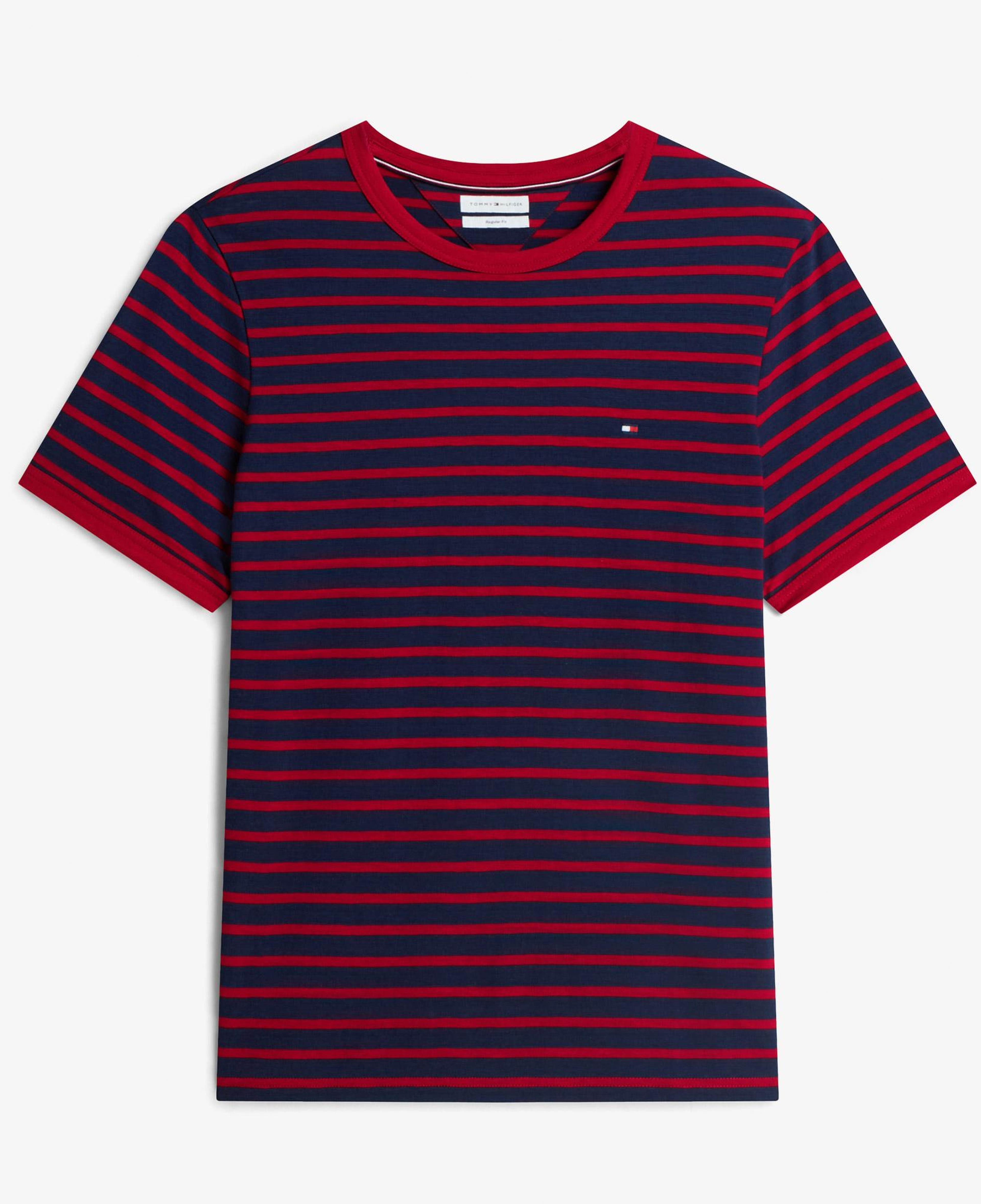 Tommy Hilfiger Slub Yarn-Dye Stripe Regular Erkek Mavi T-Shirt