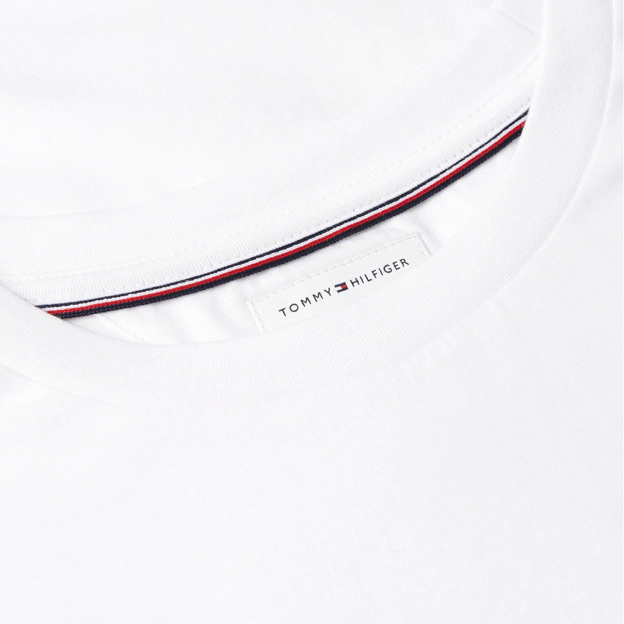 Tommy Hilfiger Script Stack Regular Erkek Beyaz T-Shirt