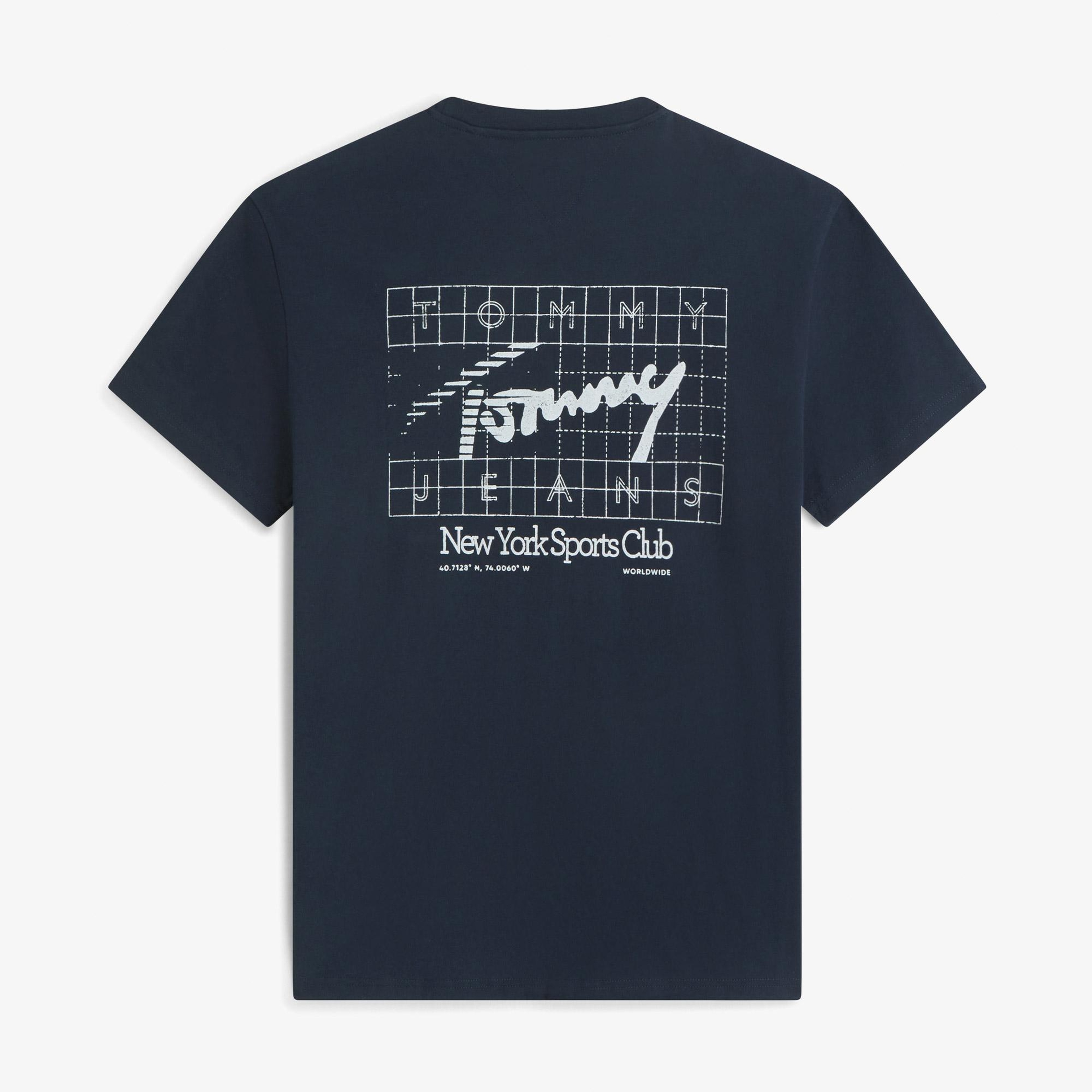Tommy Hilfiger Sign Flag Erkek Mavi T-Shirt