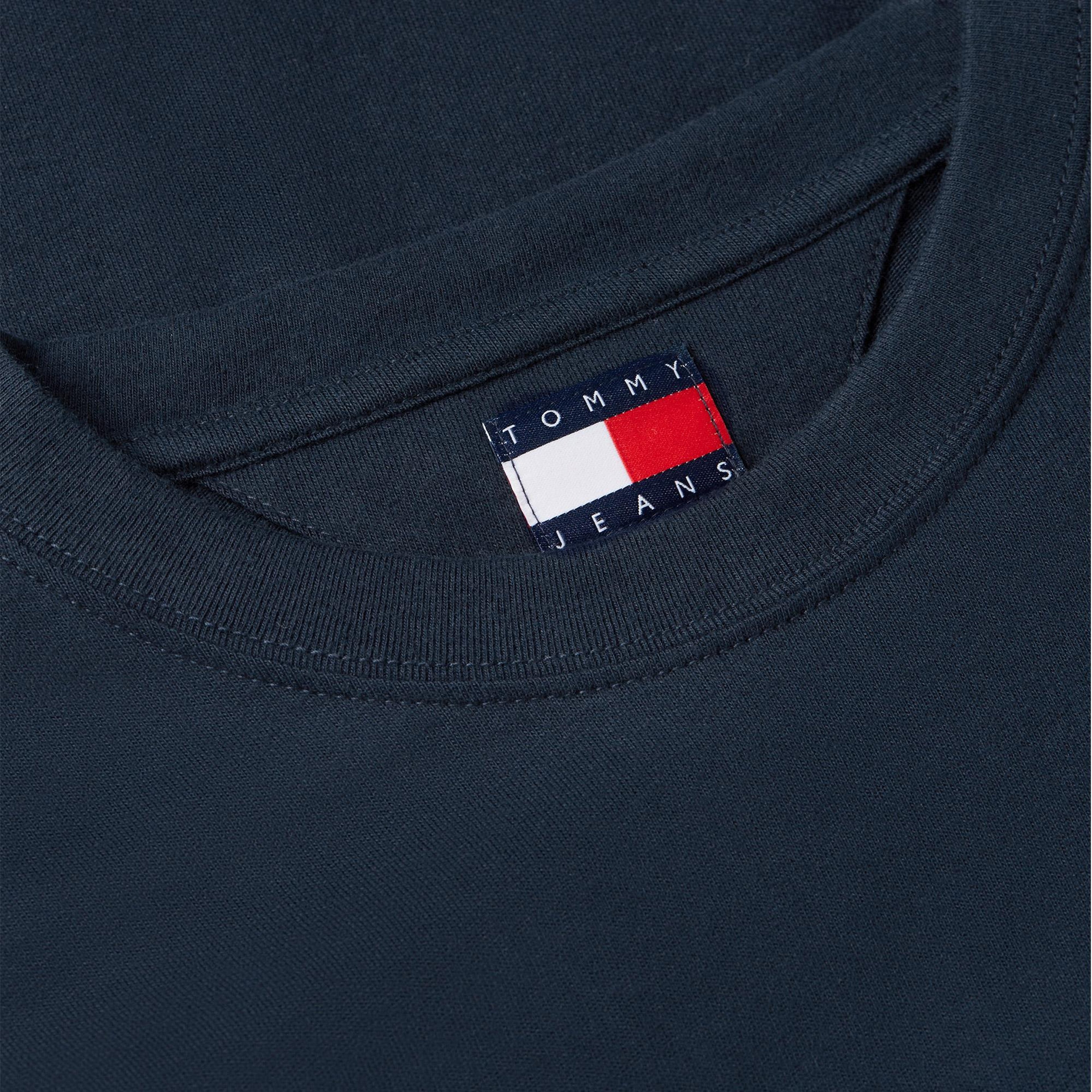 Tommy Hilfiger Sign Flag Erkek Mavi T-Shirt