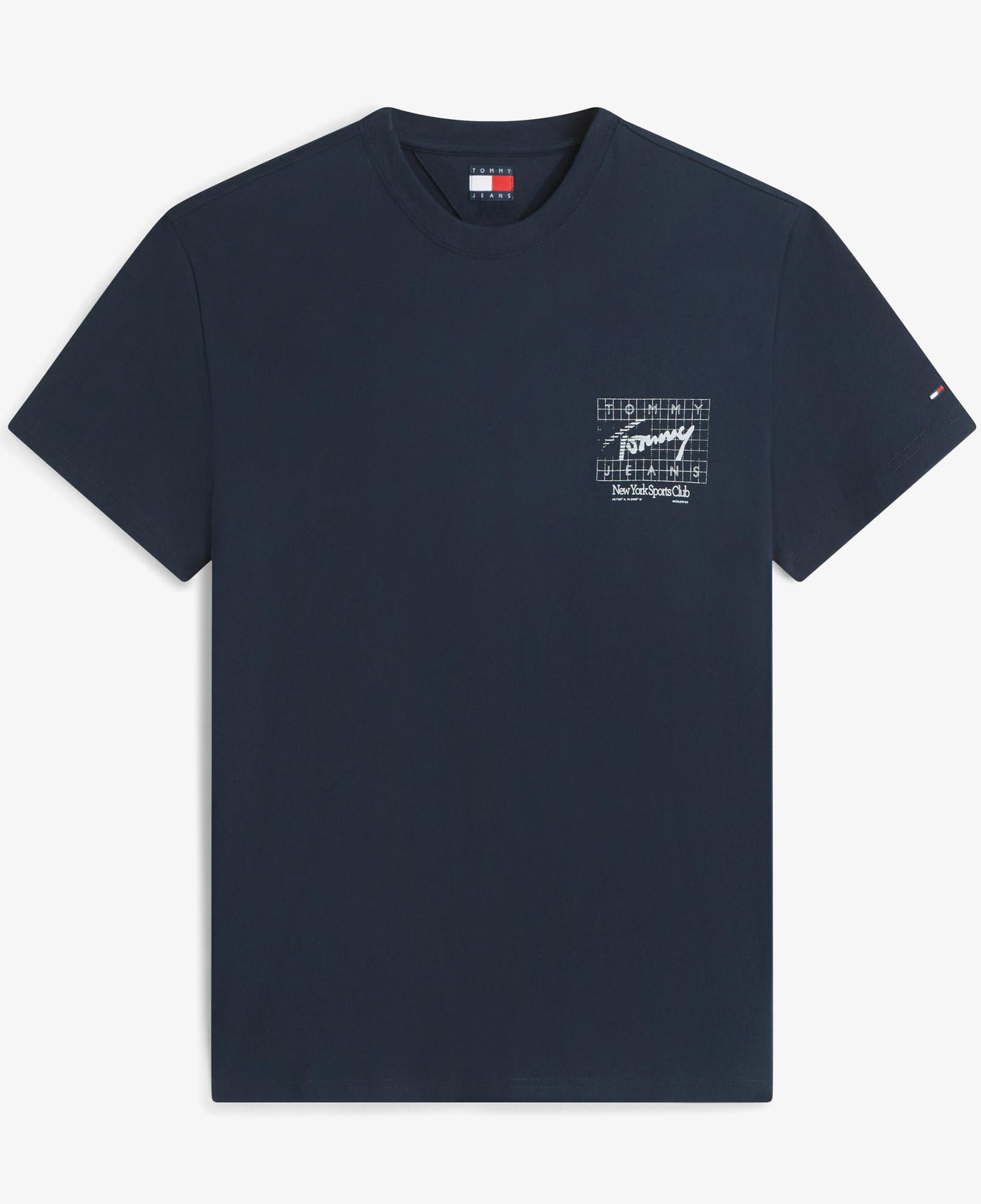 Tommy Hilfiger Sign Flag Erkek Mavi T-Shirt