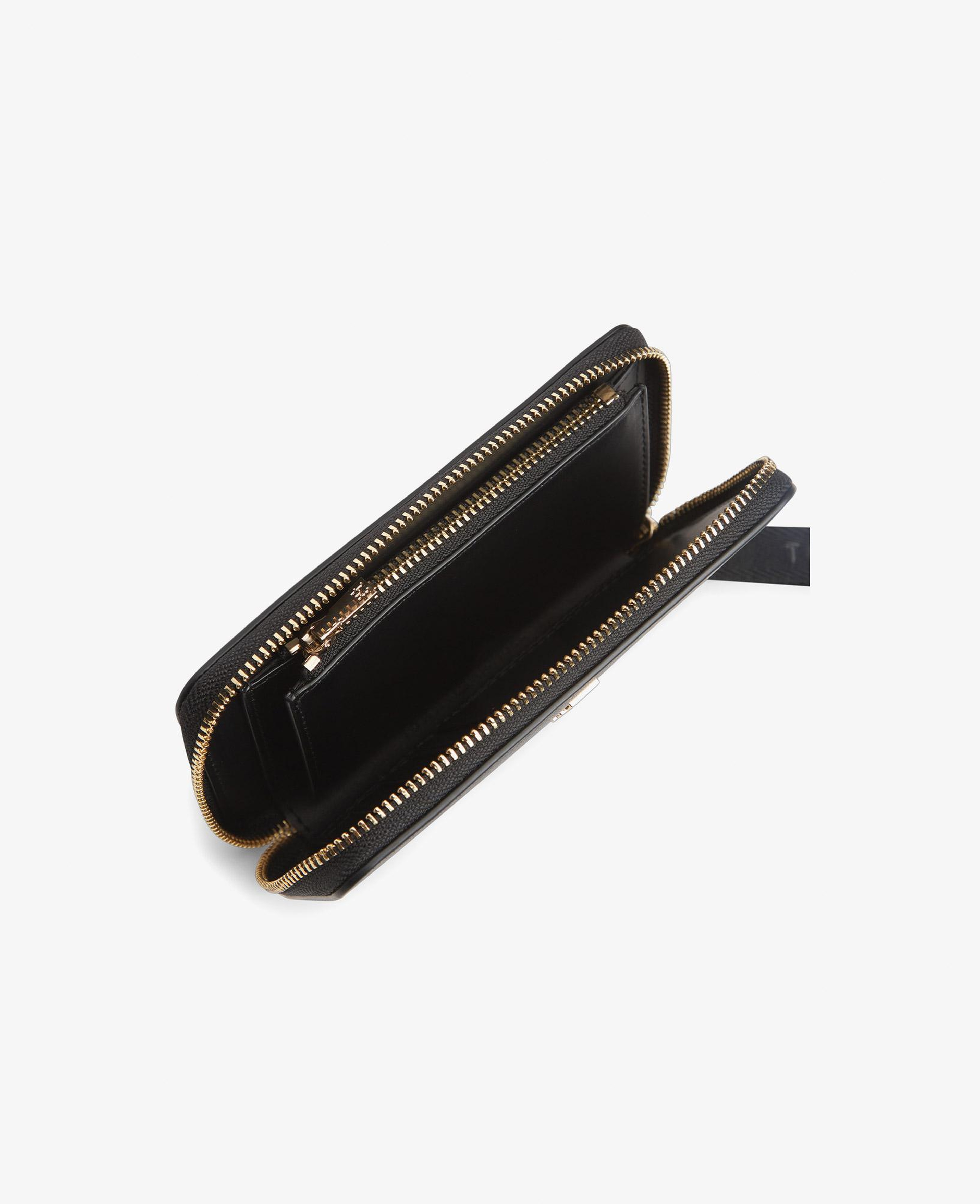 Tommy Hilfiger Logotape Compact Zip Around Kadın Siyah Cüzdan