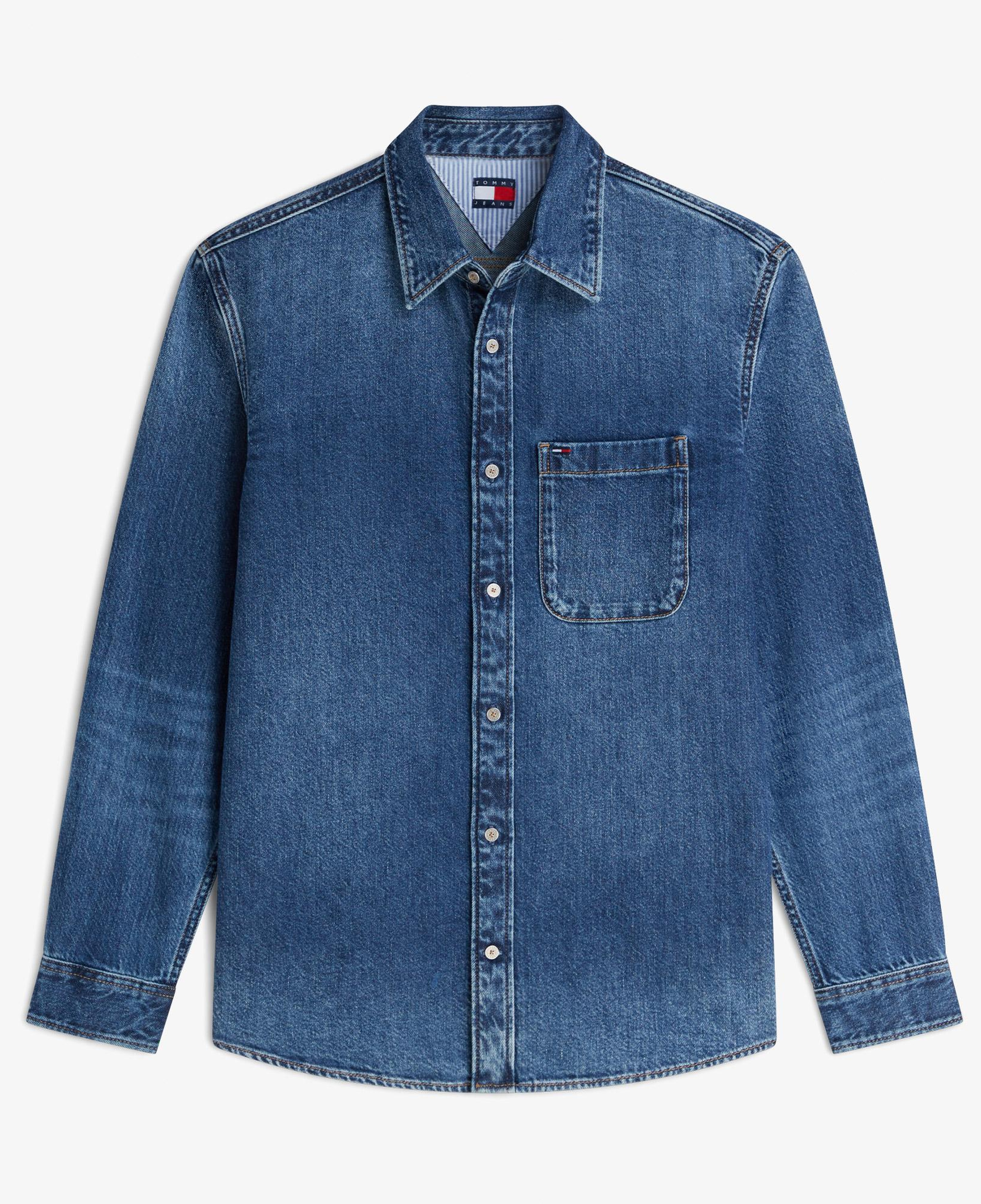 Tommy Hilfiger Regular Denim Cj8039 Erkek Mavi Gömlek