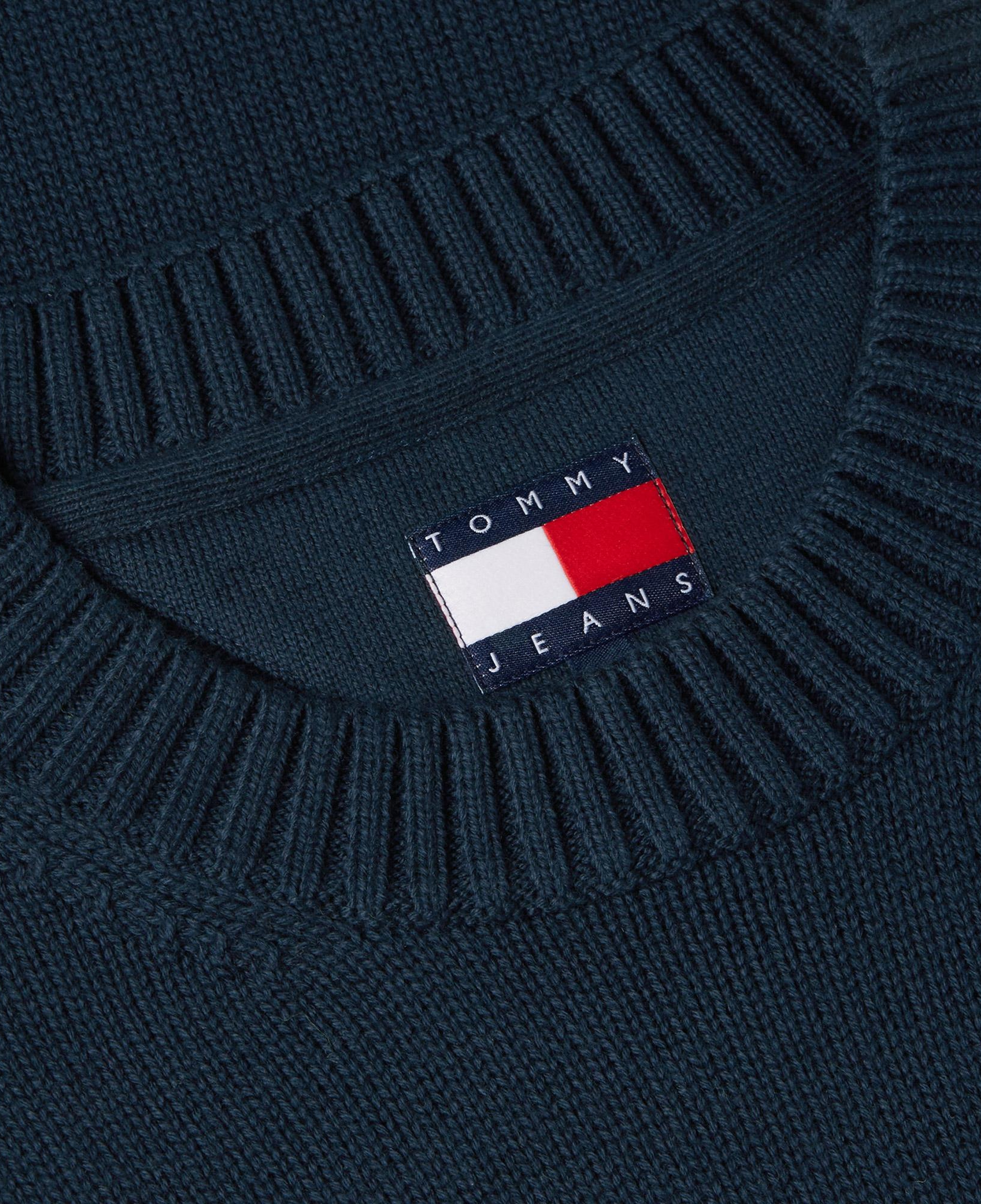 Tommy Hilfiger Flag Erkek Mavi Triko