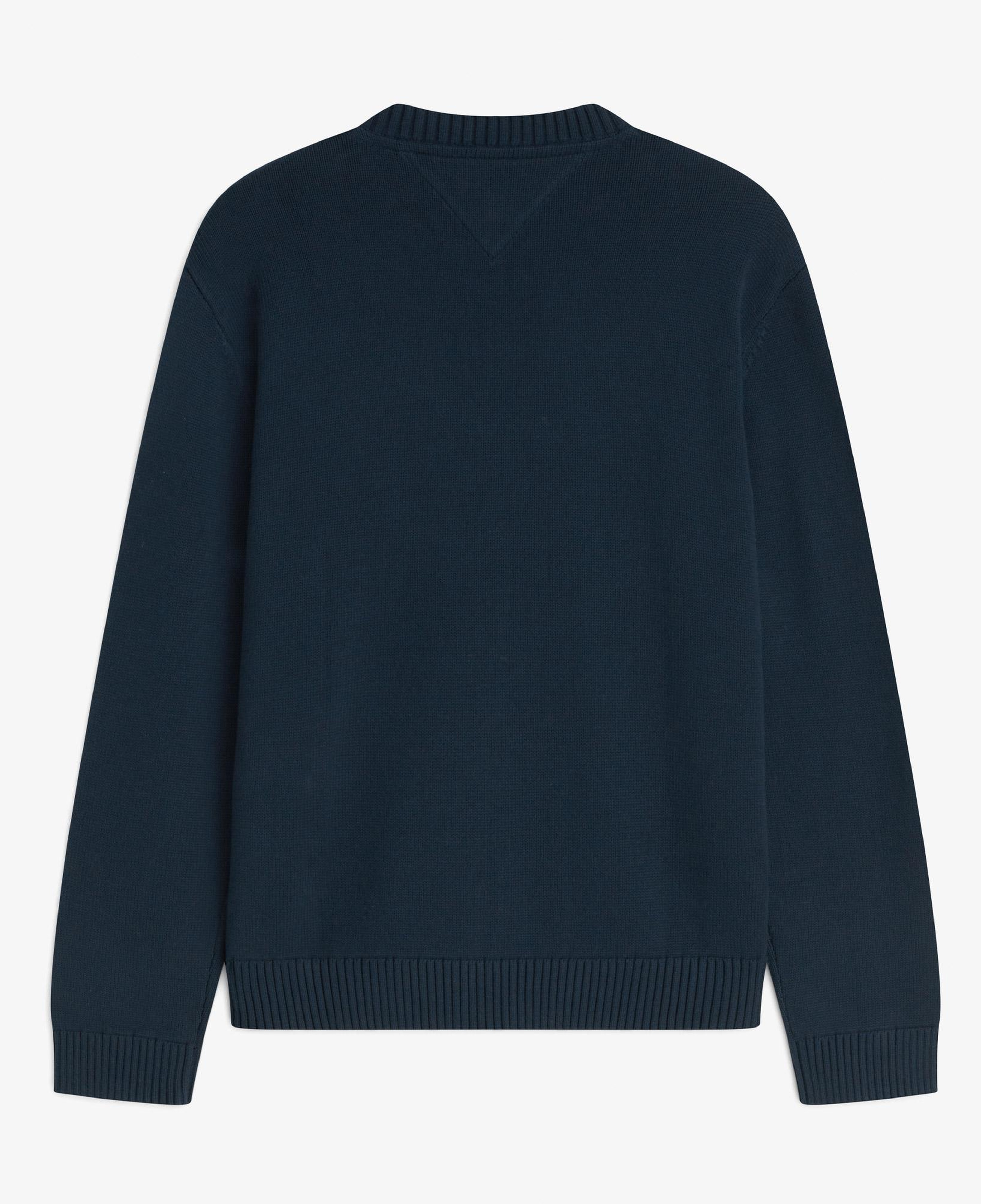 Tommy Hilfiger Flag Erkek Mavi Triko