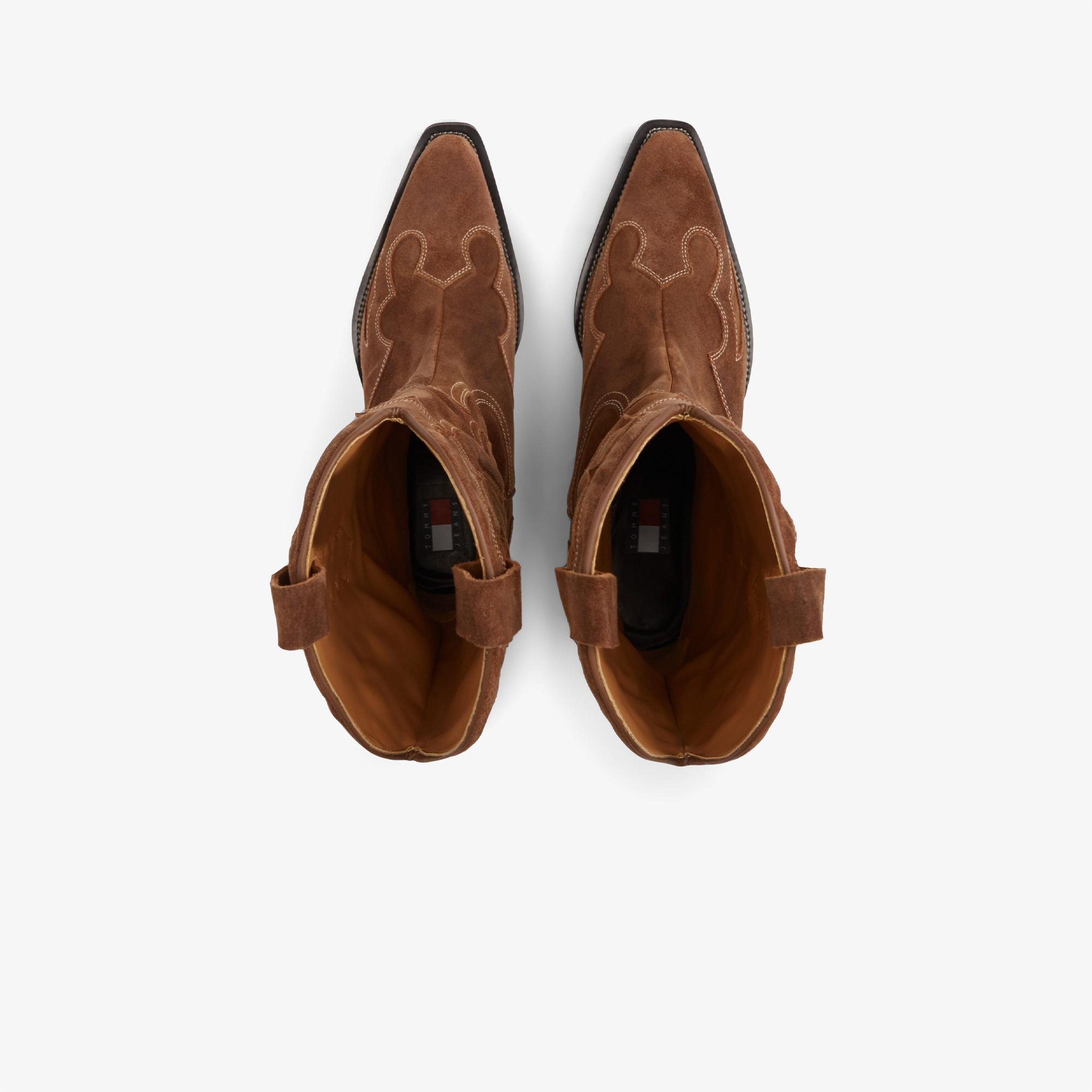 Tommy Hilfiger Archive Cowboy Suede Kadın Kahverengi Bot