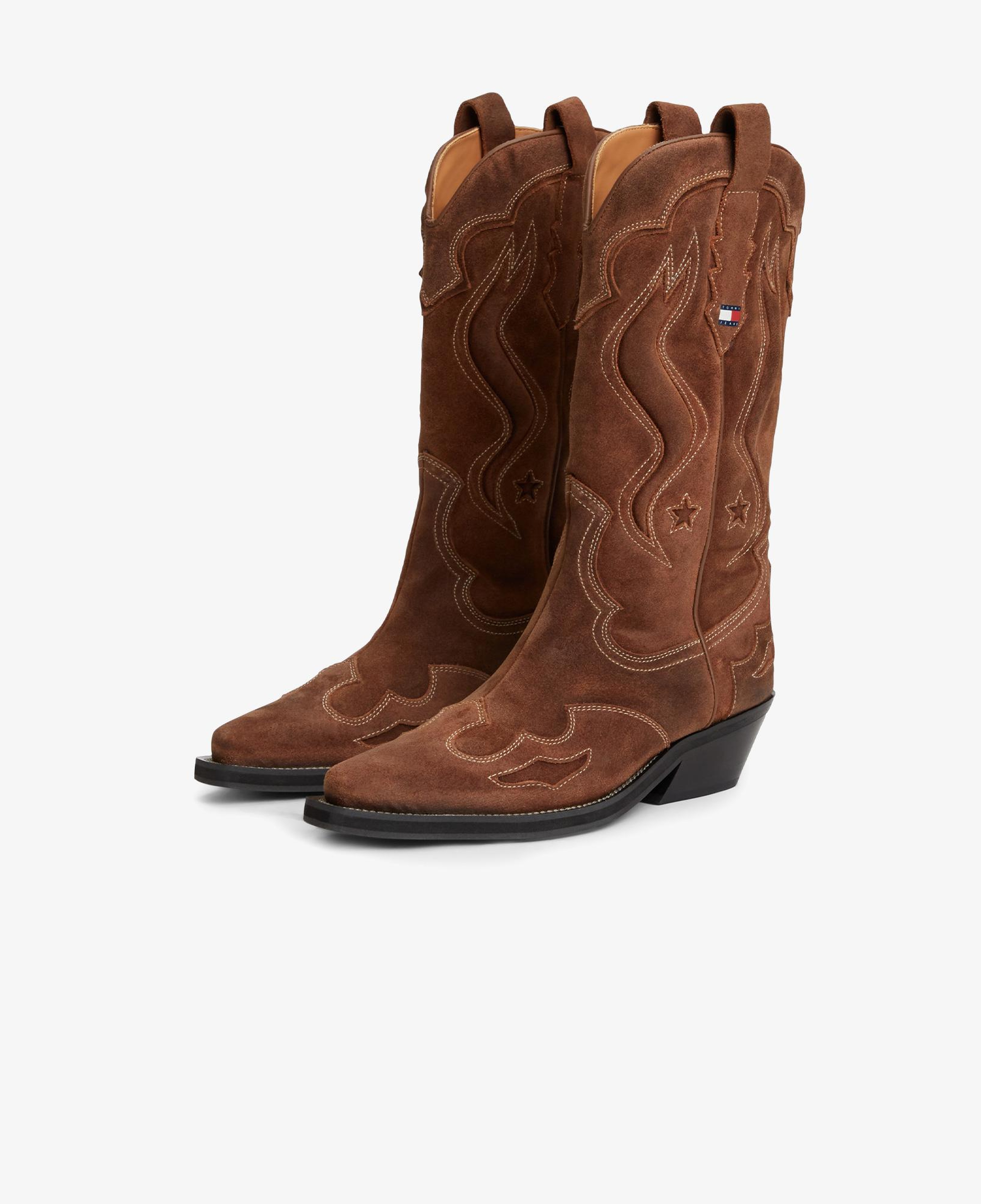 Tommy Hilfiger Archive Cowboy Suede Kadın Kahverengi Bot