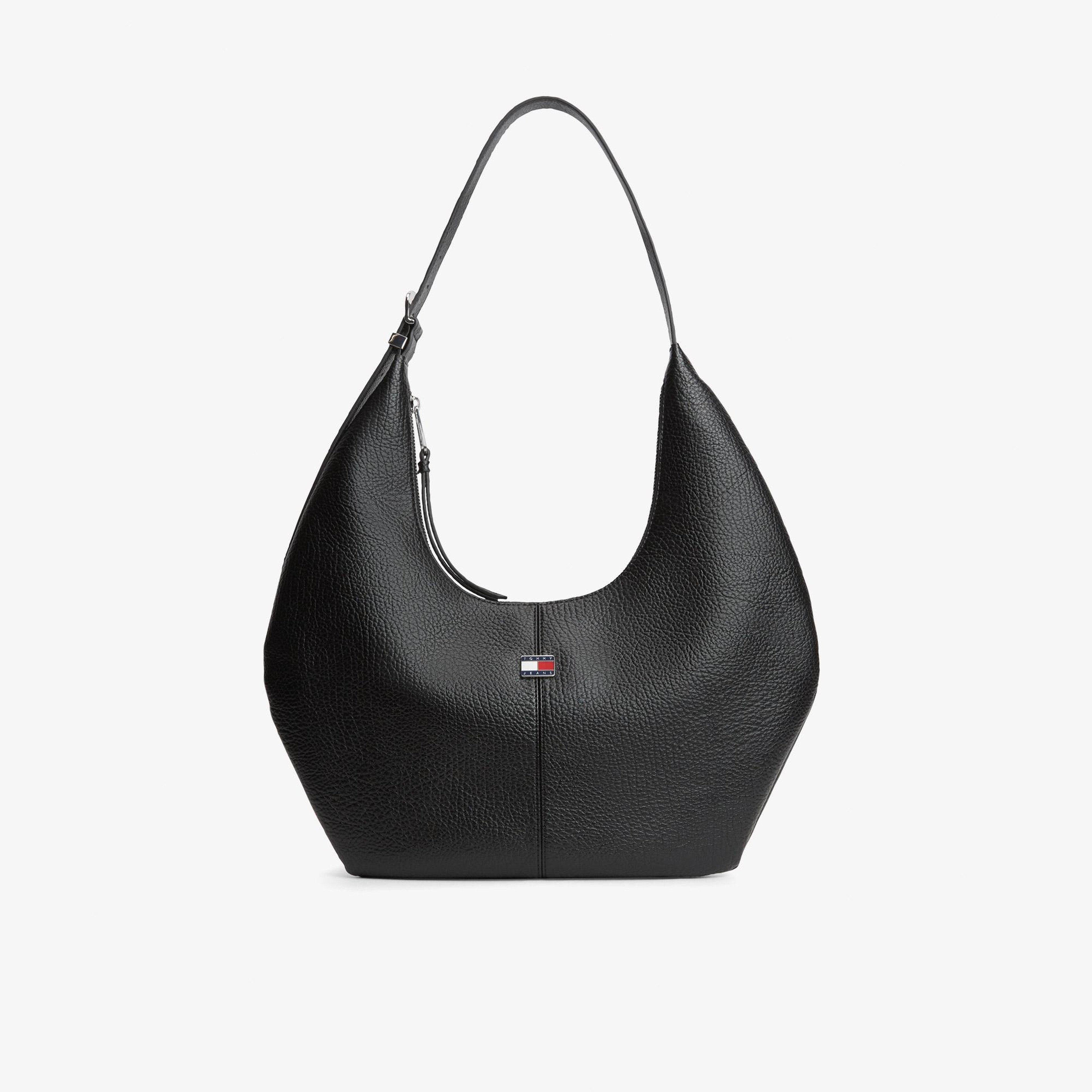 Tommy Hilfiger Slouchy City Hobo Kadın Siyah Omuz Çantası