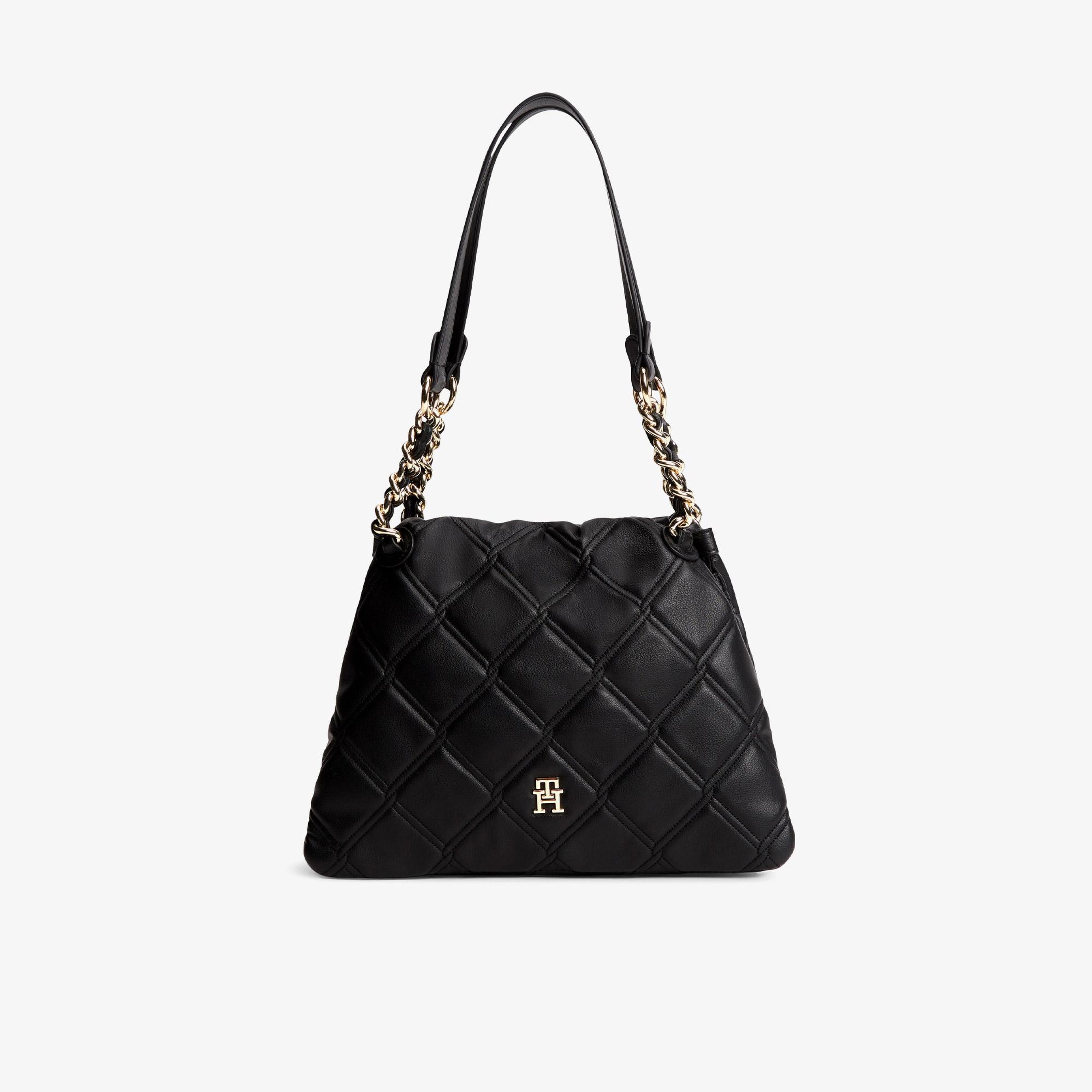 Tommy Hilfiger Feminine Mini Tote Kadın Siyah El Çantası
