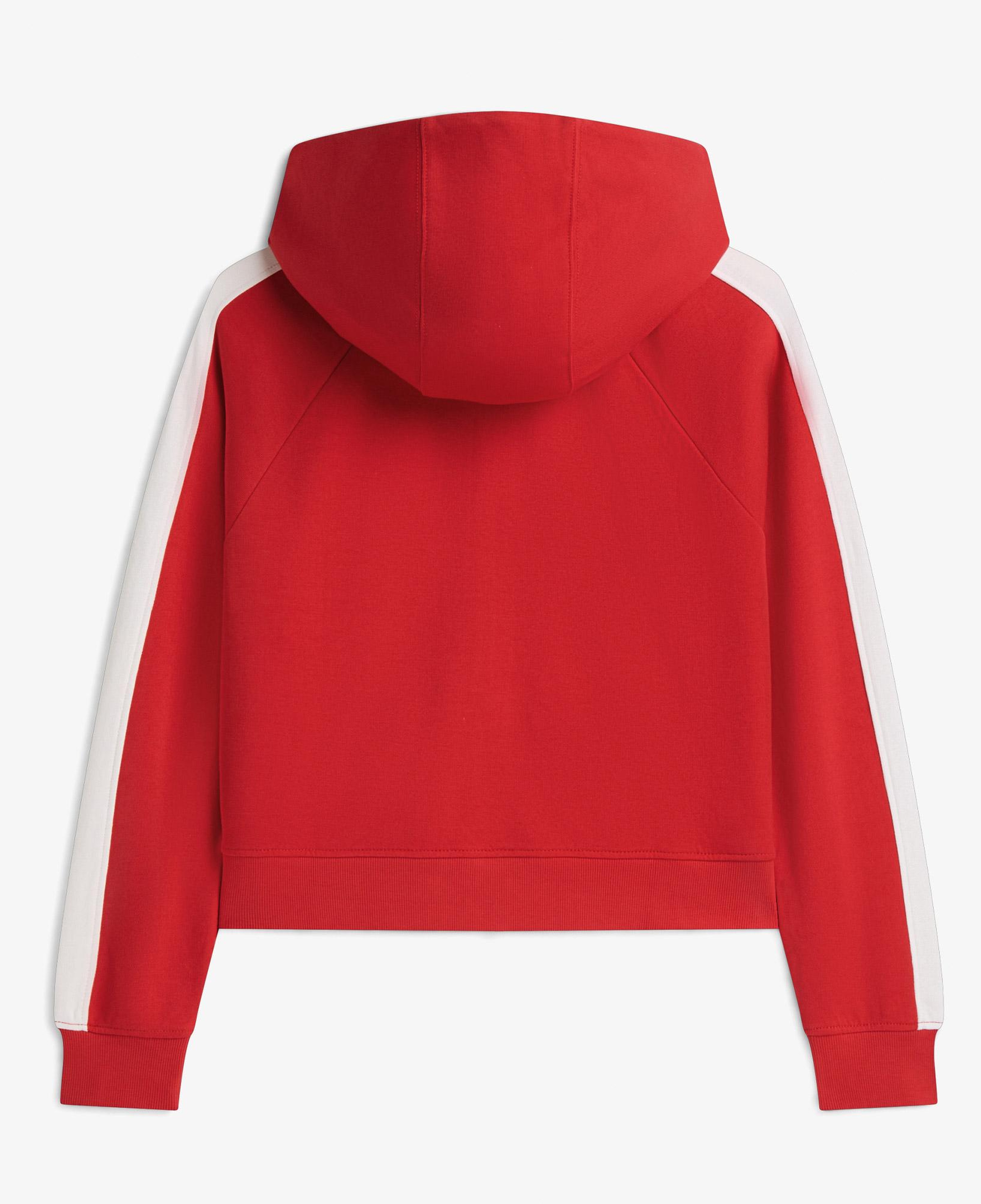 Tommy Hilfiger Badge Track Hood Kadın Kırmızı Sweatshirt