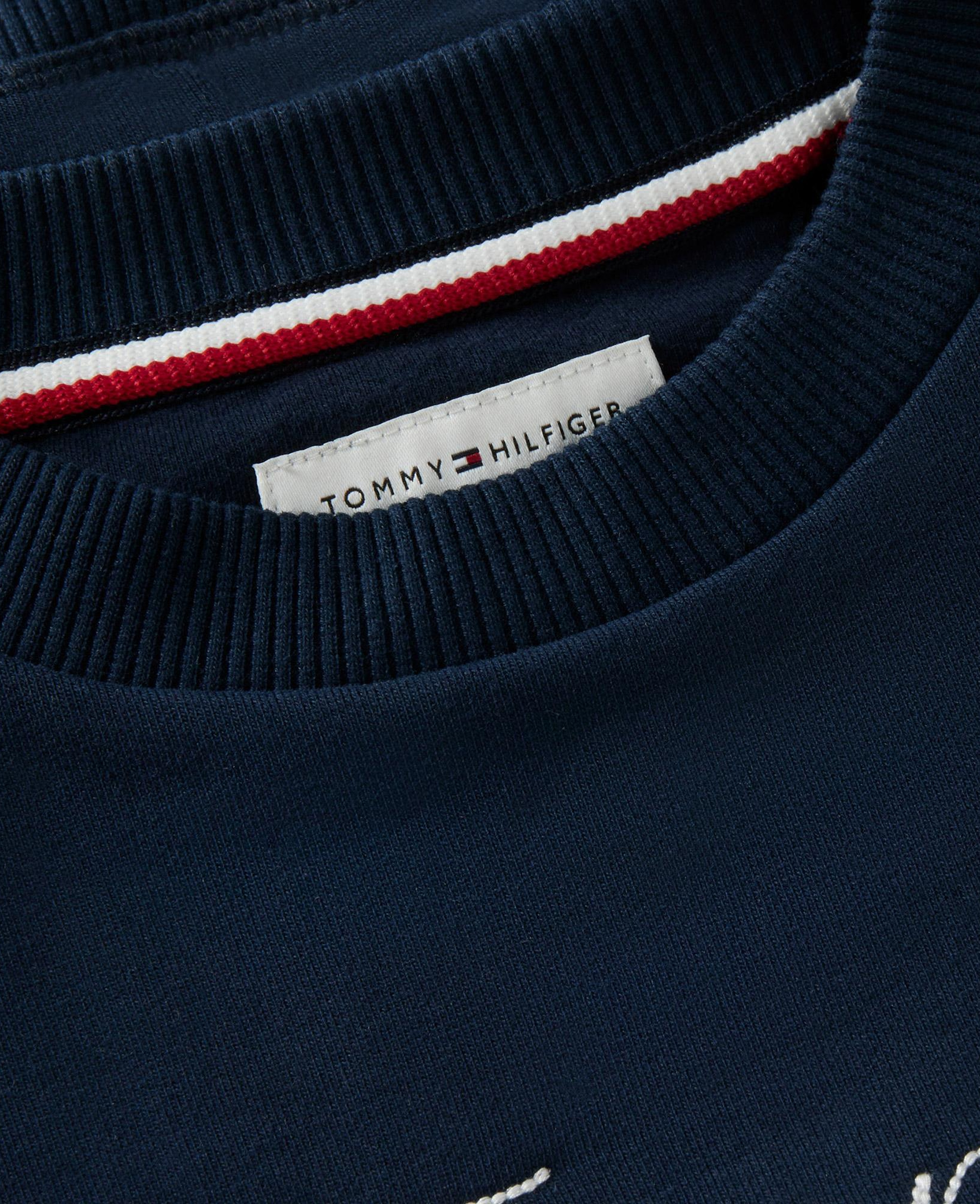 Tommy Hilfiger Crew Neck Çocuk Mavi Sweatshirt