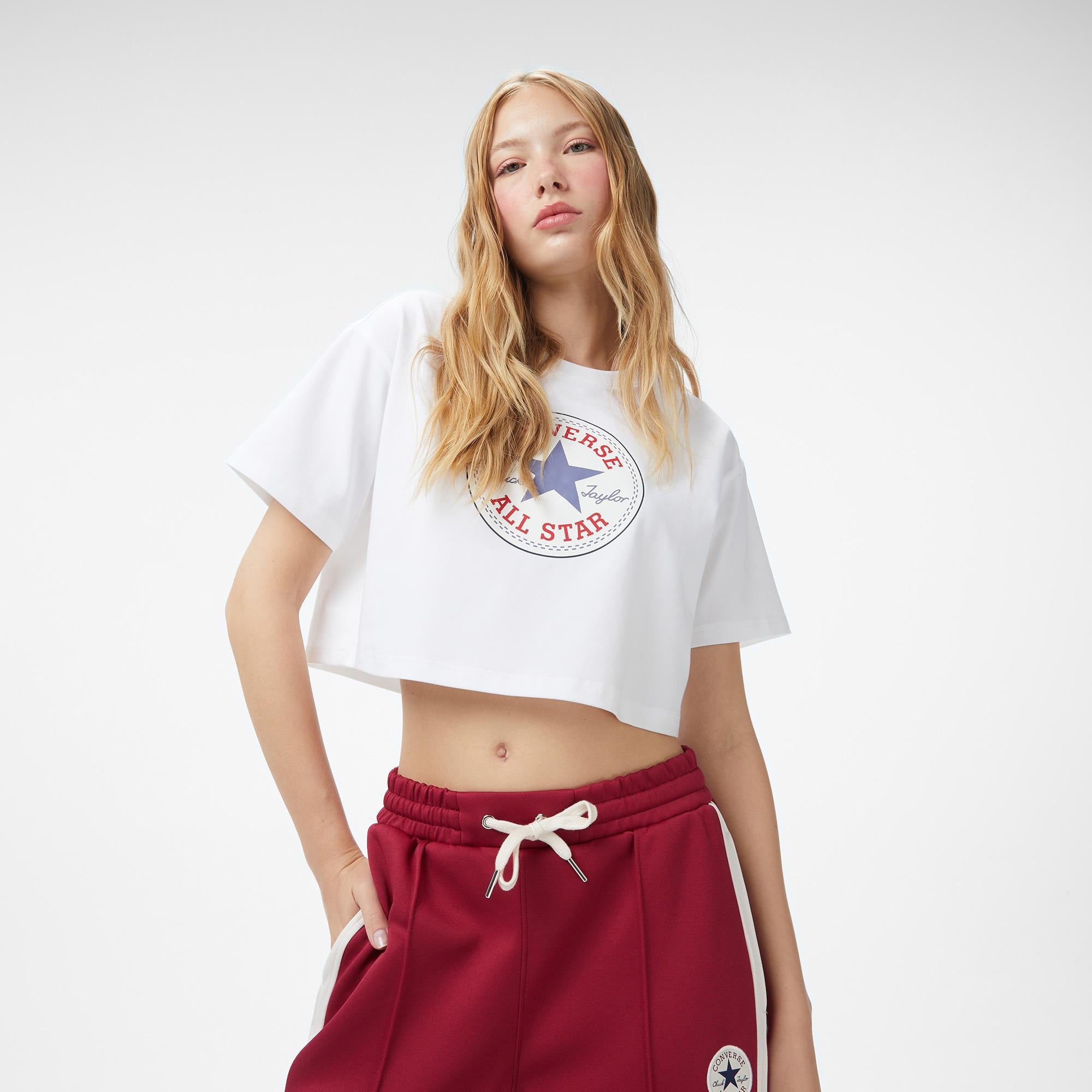 Converse Kadın Beyaz T-Shirt