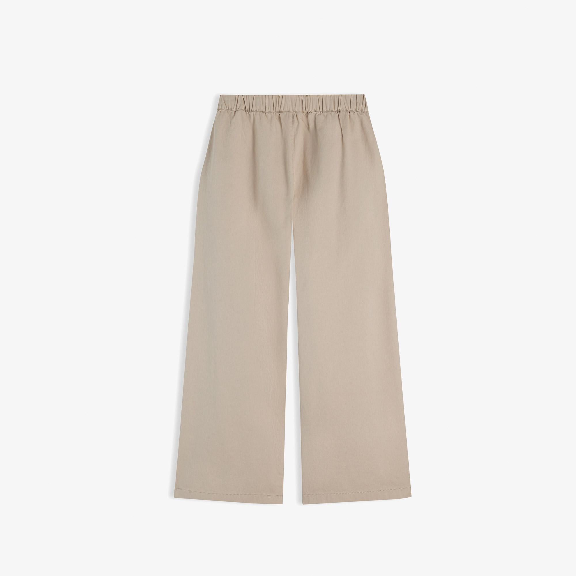Tommy Hilfiger Wide Leg Pleated Çocuk Bej Pantolon