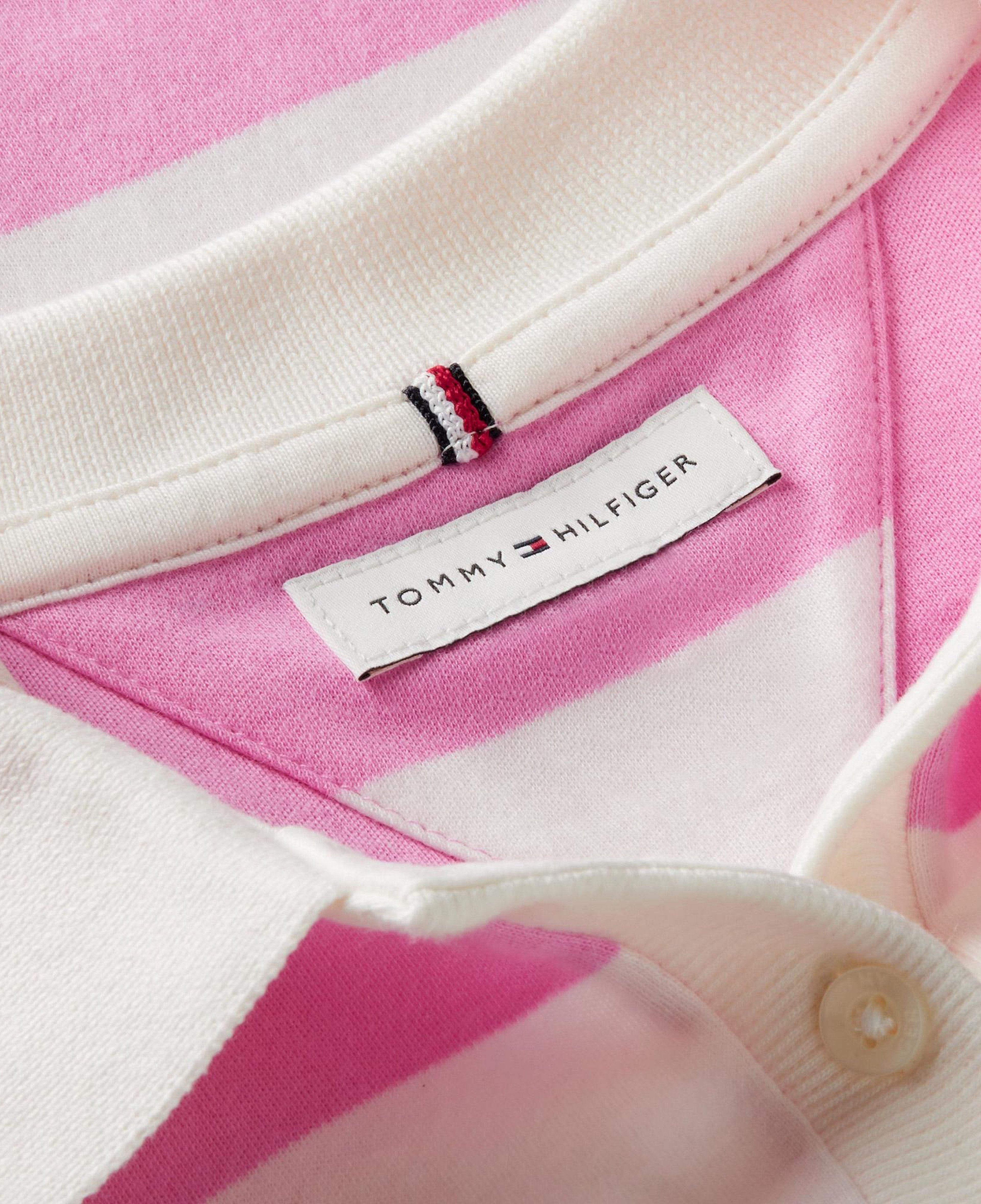 Tommy Hilfiger Rugby Stripe Çocuk Pembe T-Shirt