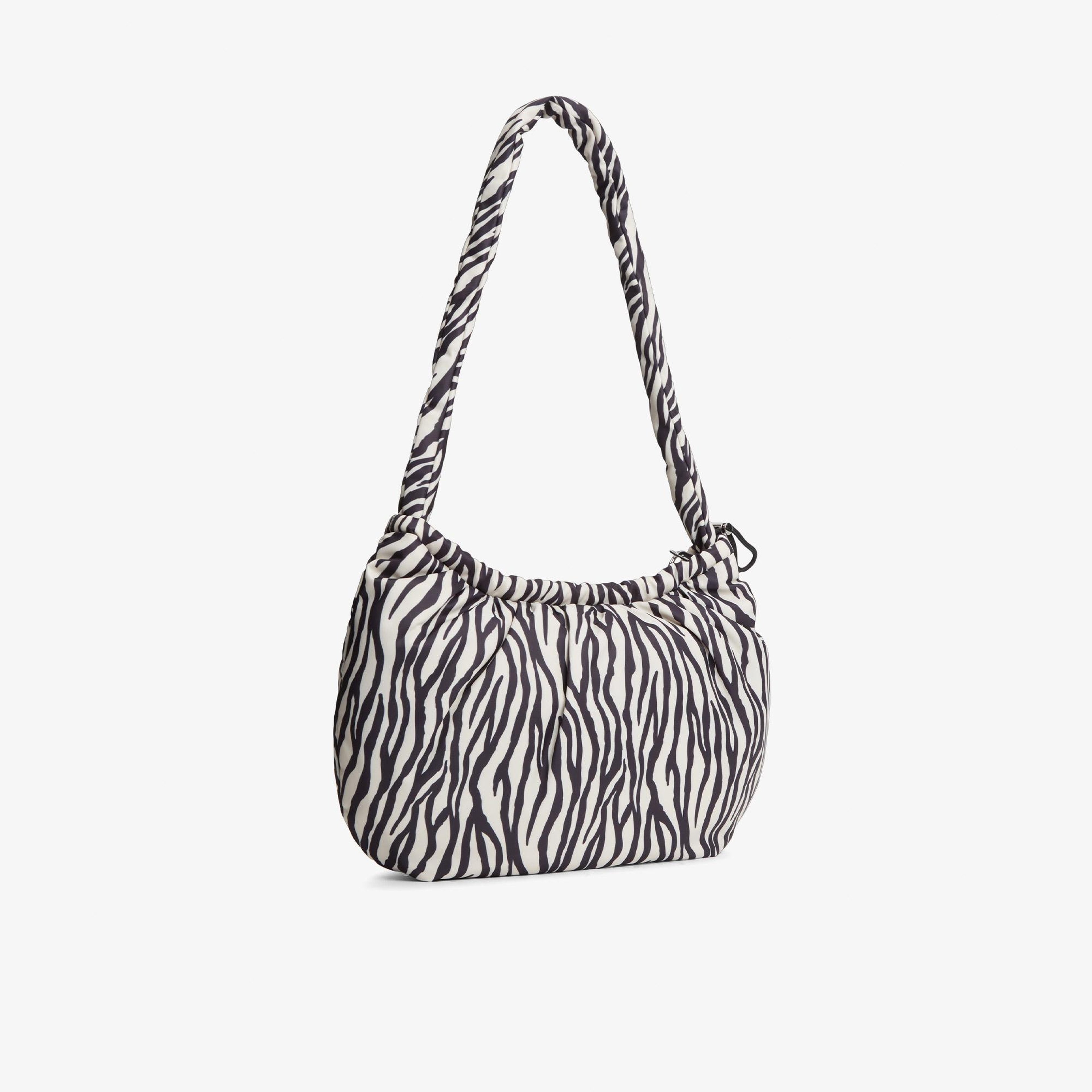 Tommy Hilfiger Icon Charms Zebra Hobo Kadın Beyaz Omuz Çantası