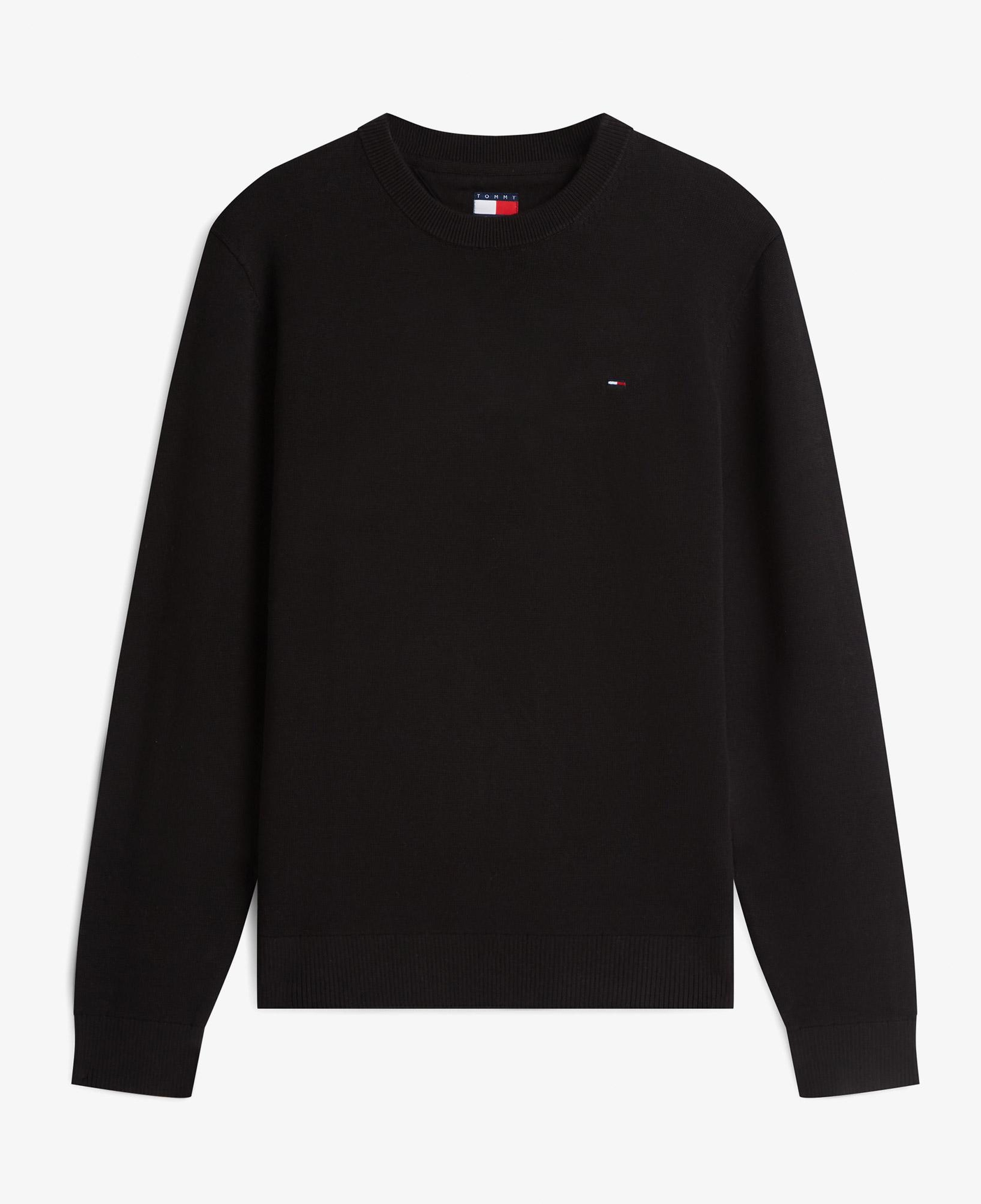 Tommy Hilfiger Slim Essential Light Erkek Siyah Triko