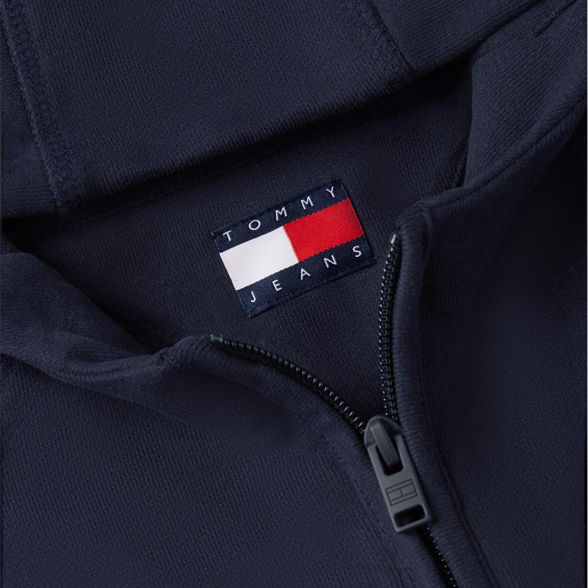 Tommy Hilfiger Flag Zip Kadın Mavi Sweatshirt