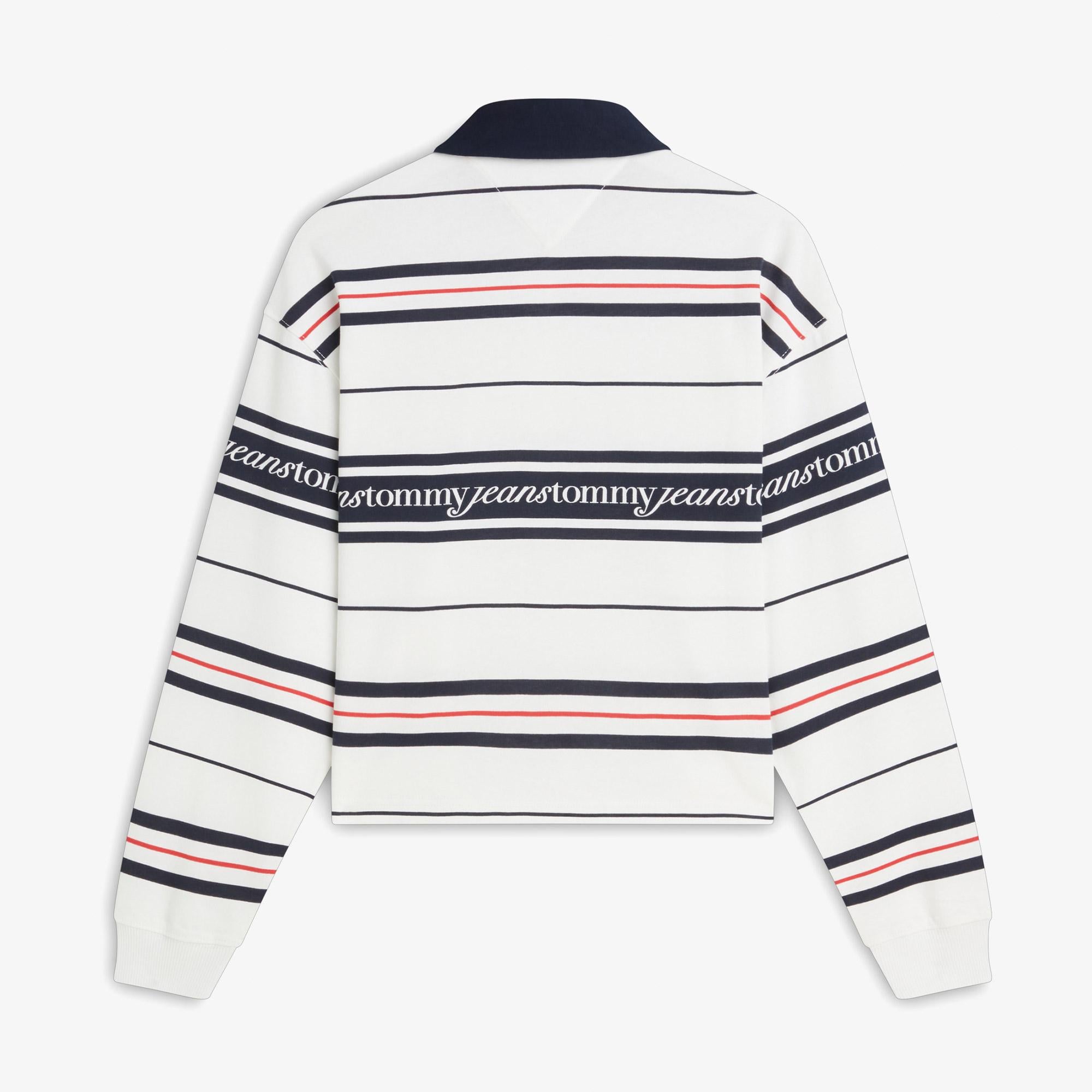 Tommy Hilfiger Script Rugby Kadın Beyaz Sweatshirt