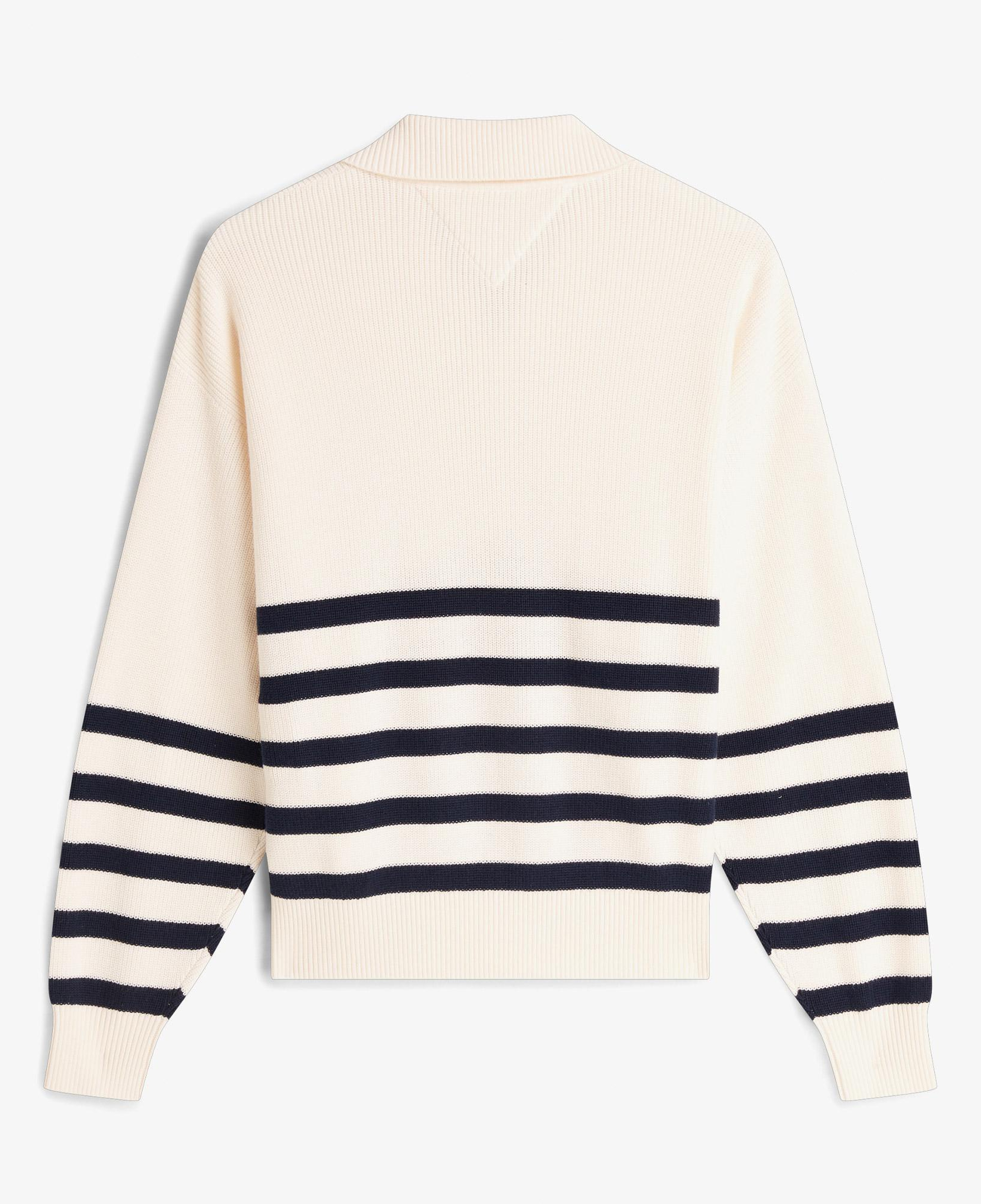 Tommy Hilfiger Quarter Zip Kadın Beyaz Triko