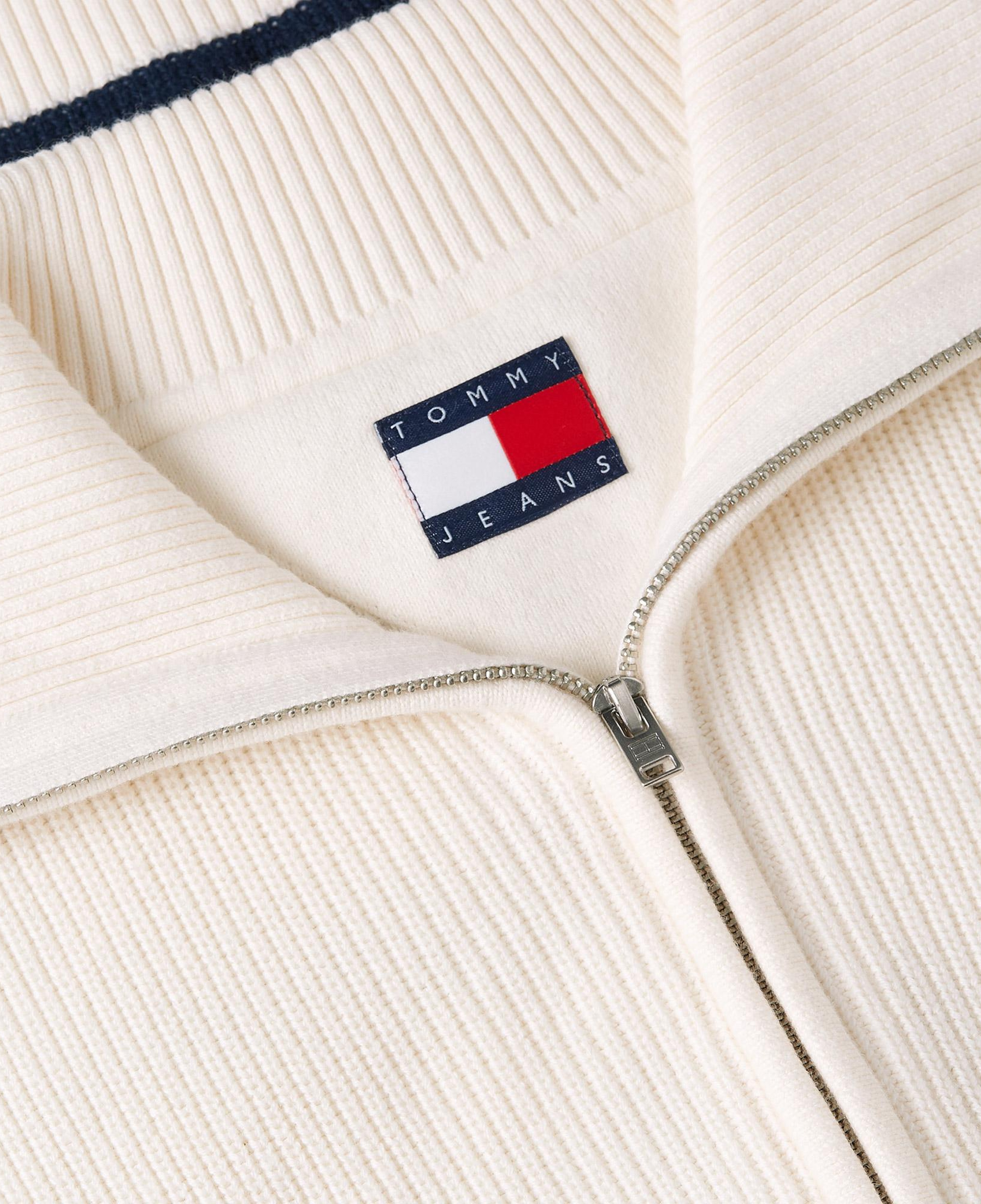 Tommy Hilfiger Quarter Zip Kadın Beyaz Triko