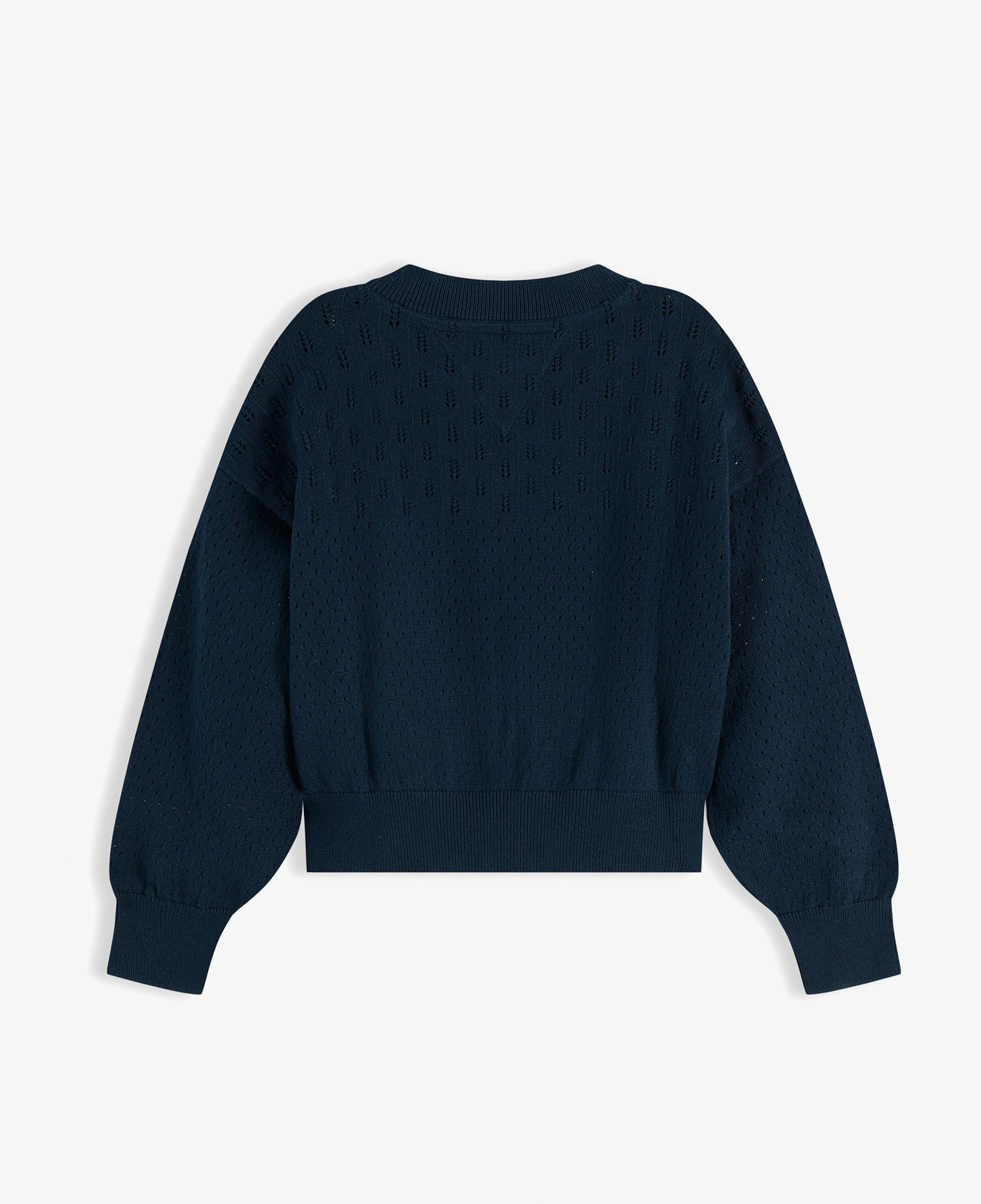 Tommy Hilfiger Pointelle Cardigan Çocuk Mavi Triko
