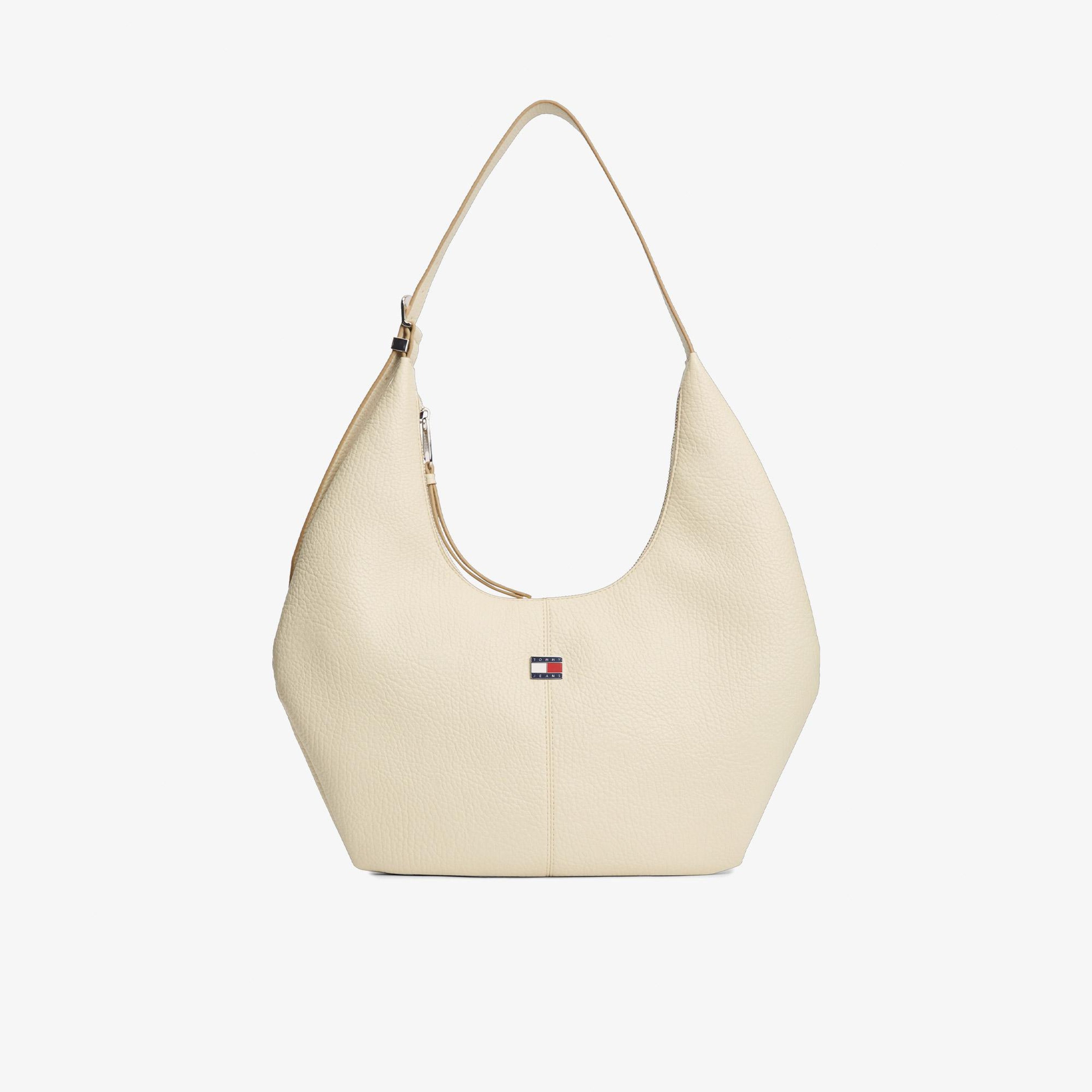Tommy Hilfiger Slouchy City Hobo Kadın Bej Omuz Çantası