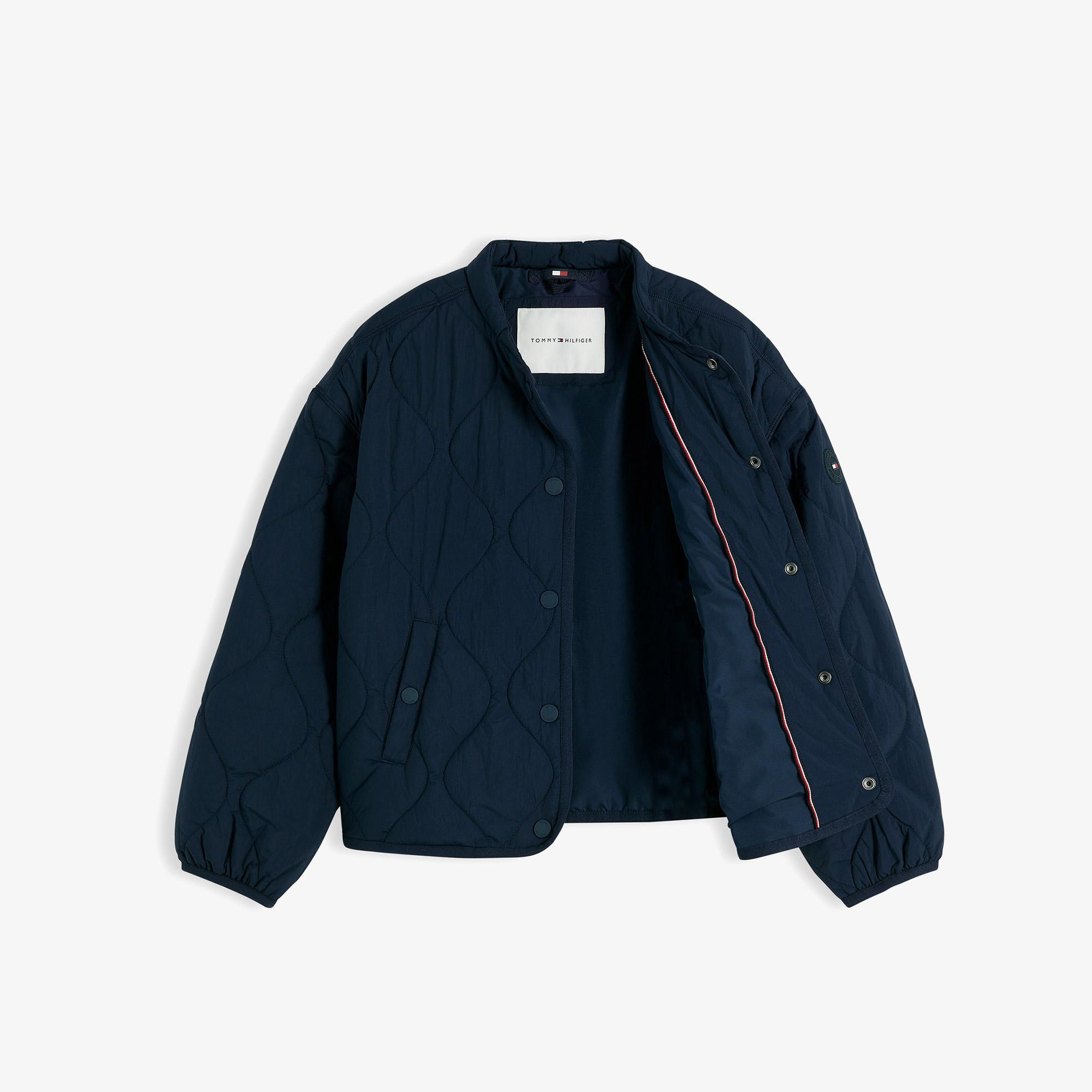 Tommy Hilfiger Quilted Çocuk Lacivert Mont