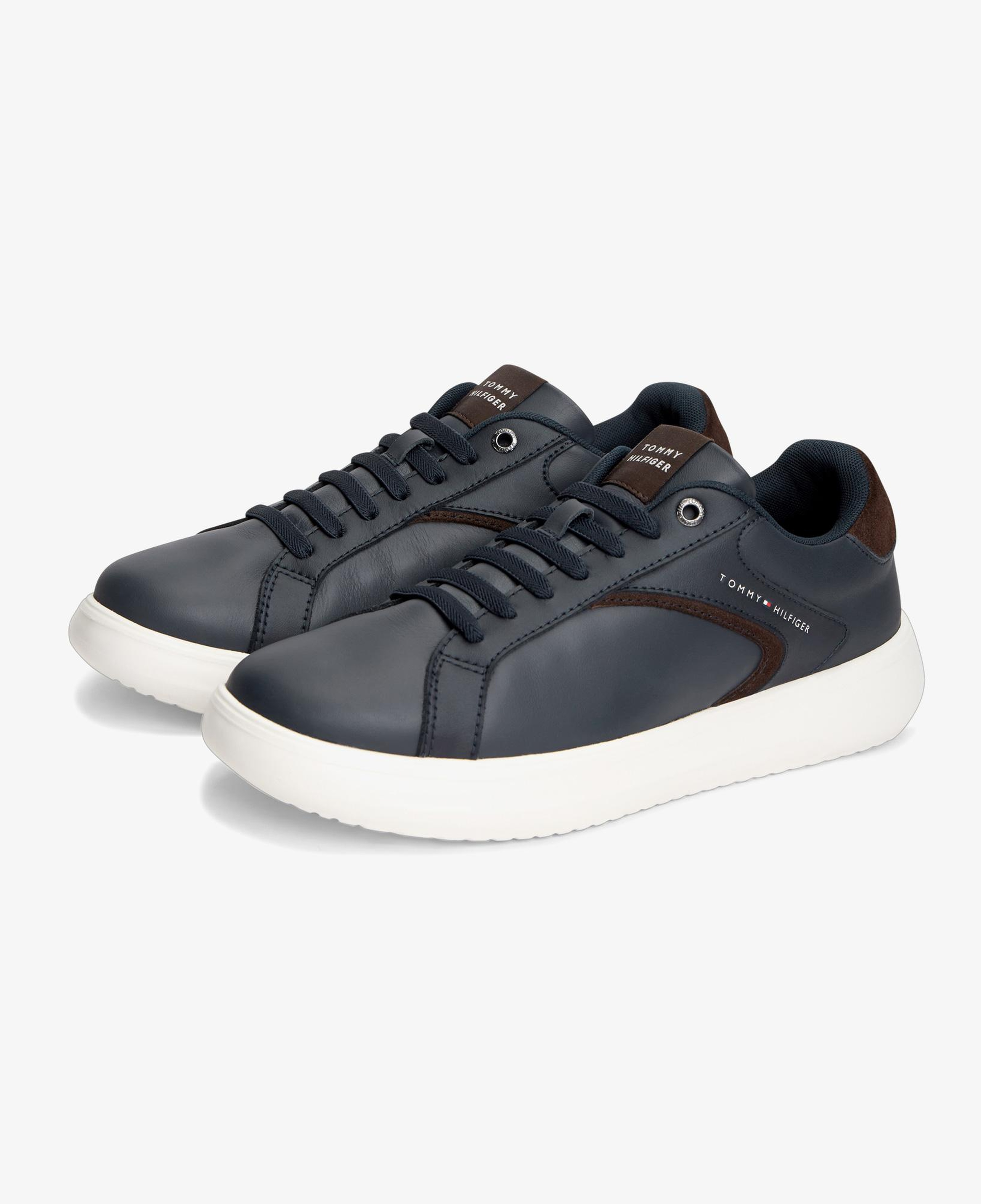 Tommy Hilfiger Modern Lightcup Leather Erkek Mavi Sneaker