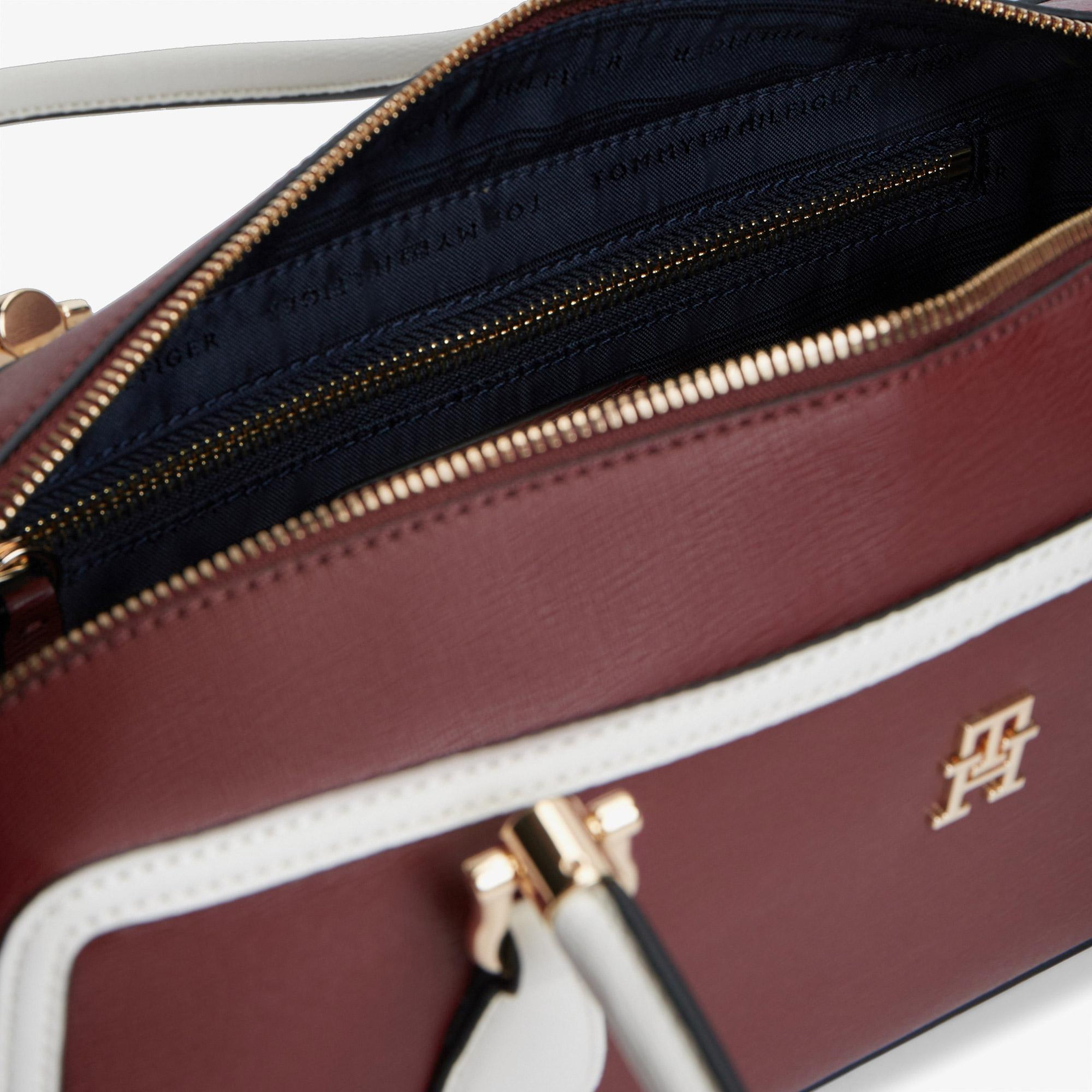 Tommy Hilfiger Grace Col Block Kadın Bordo Omuz Çantası