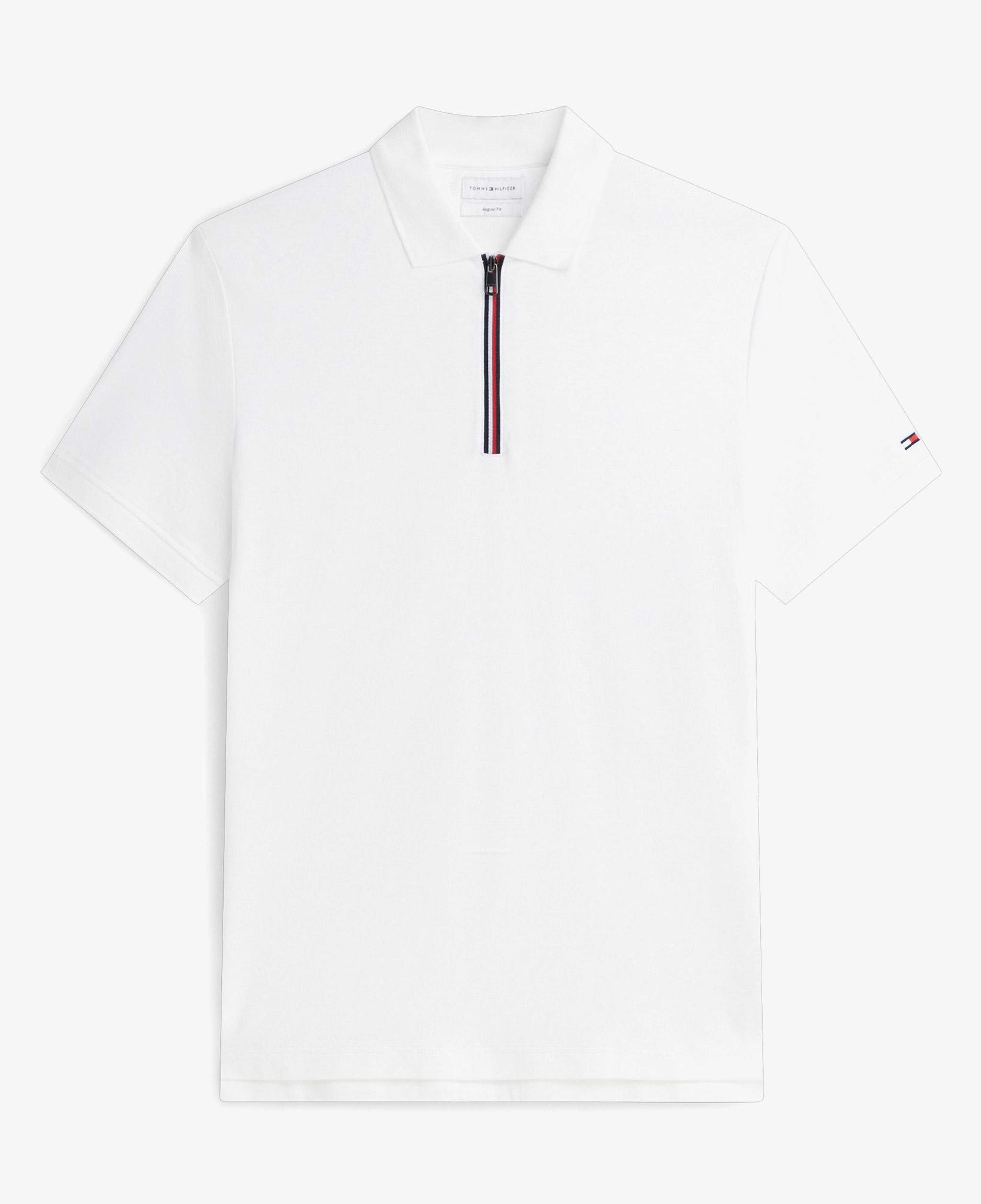 Tommy Hilfiger Liquid Cotton Zip Erkek Beyaz Polo