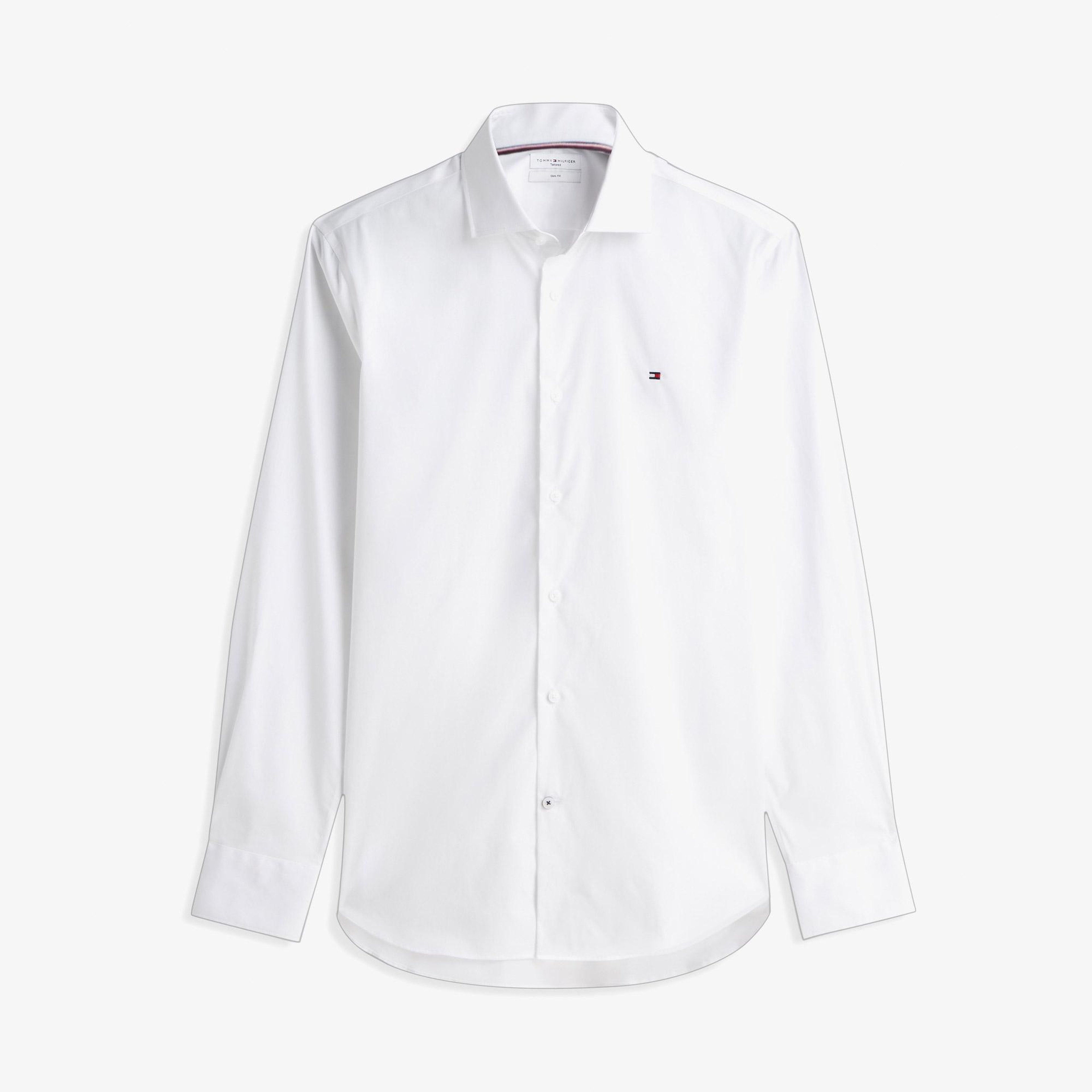 Tommy Hilfiger Non Iron Erkek Beyaz Gömlek
