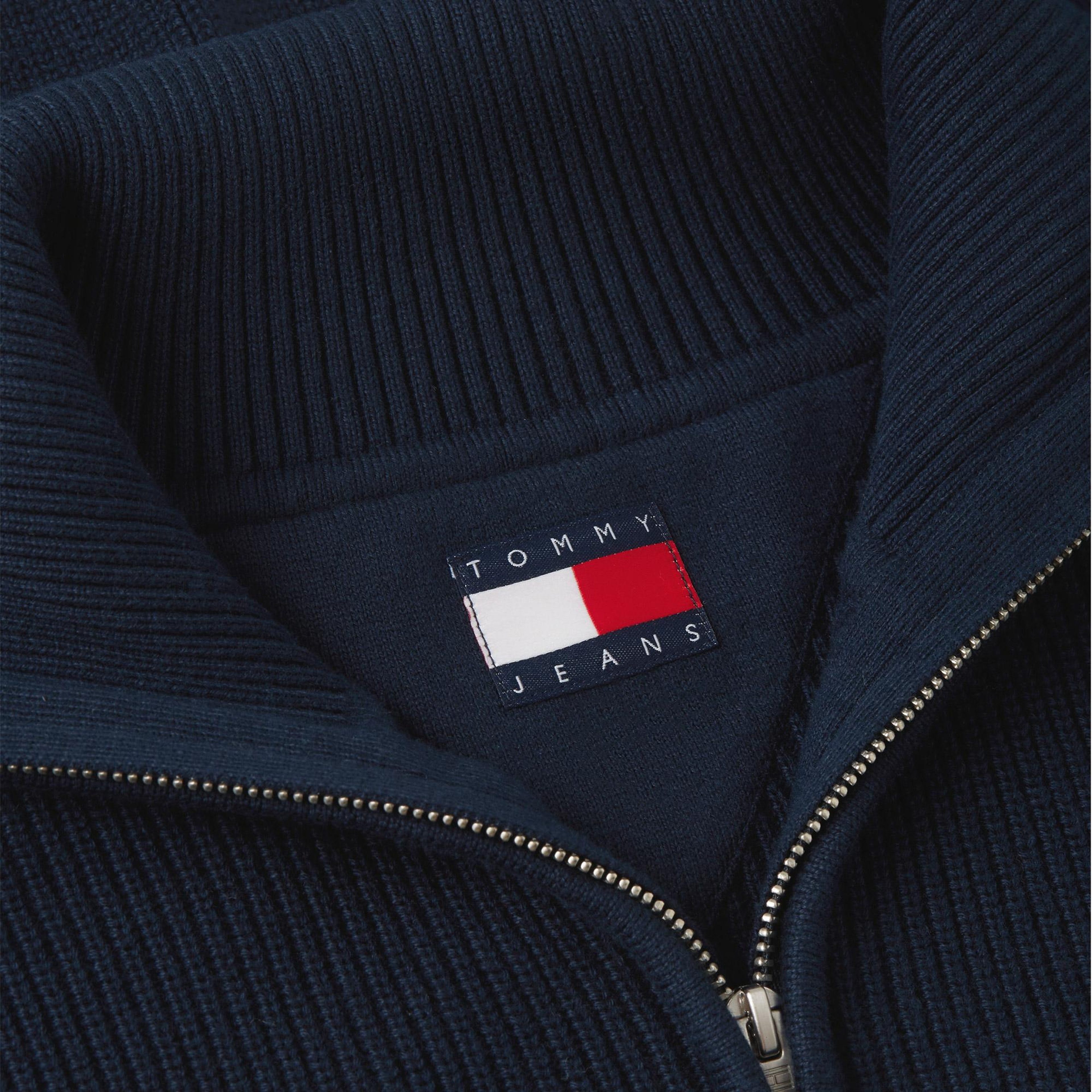 Tommy Hilfiger Quarter Zip Kadın Lacivert Triko