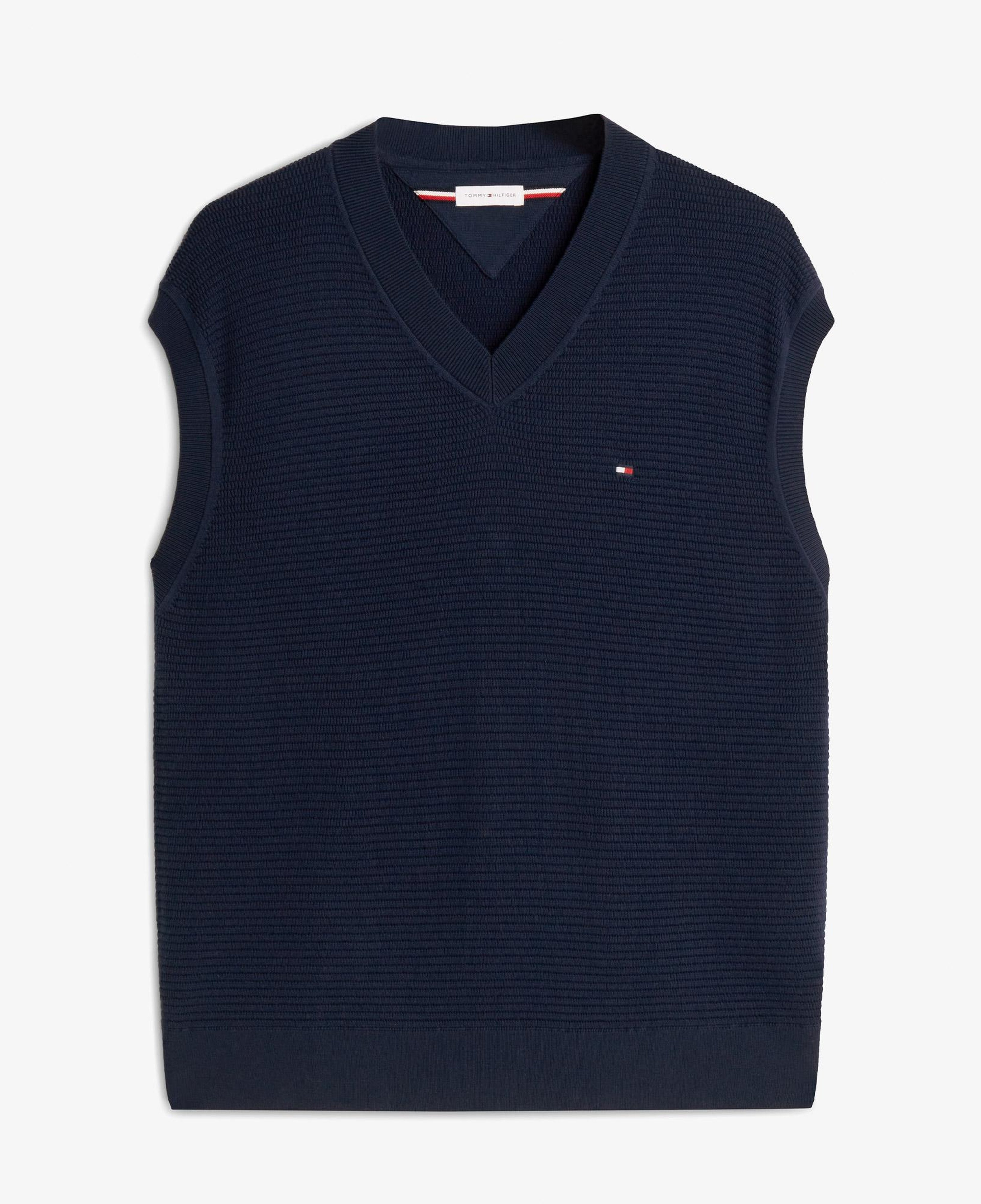 Tommy Hilfiger Seasonal Structure Erkek Mavi Triko