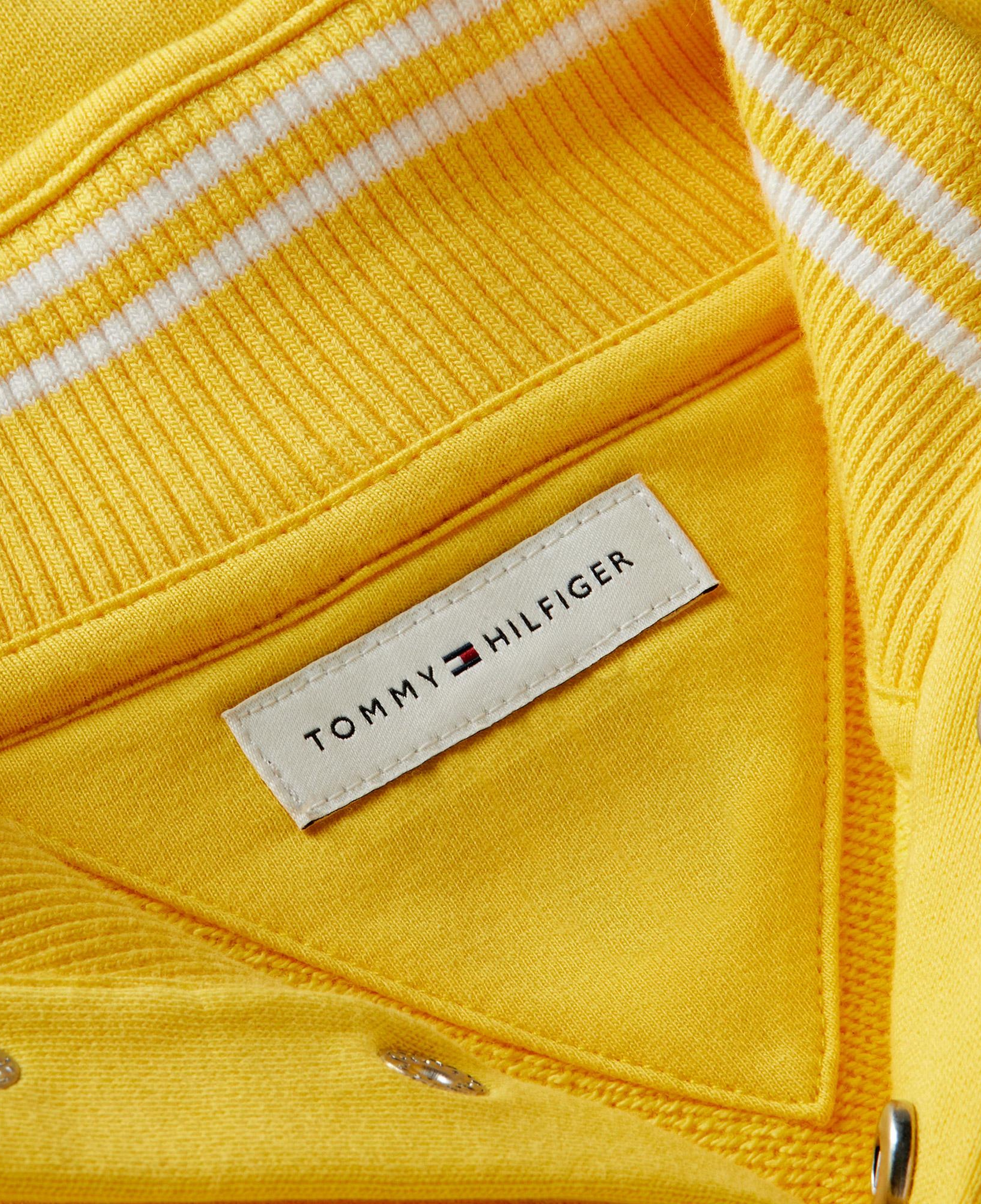 Tommy Hilfiger Button High Neck Çocuk Sarı Sweatshirt