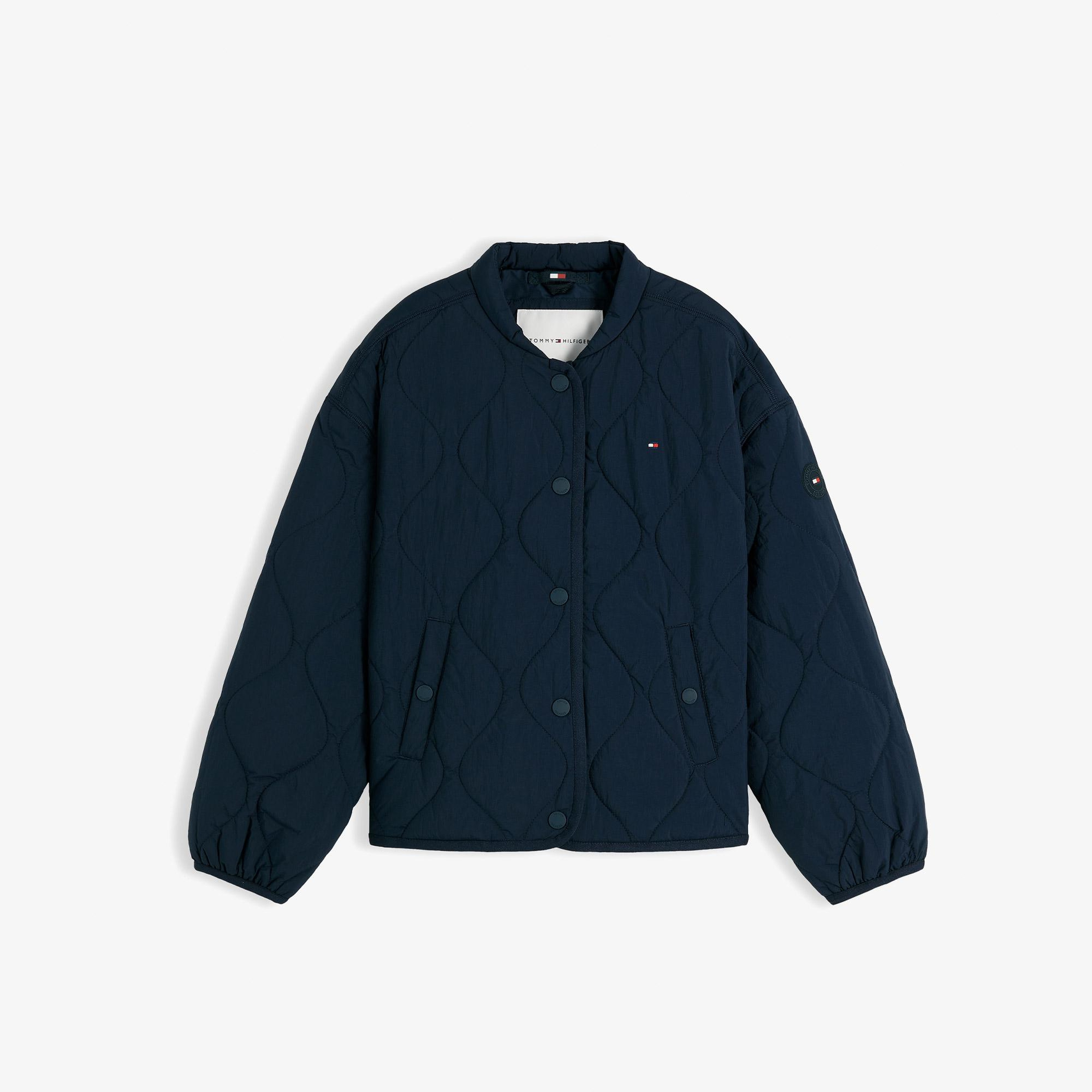 Tommy Hilfiger Quilted Çocuk Lacivert Mont