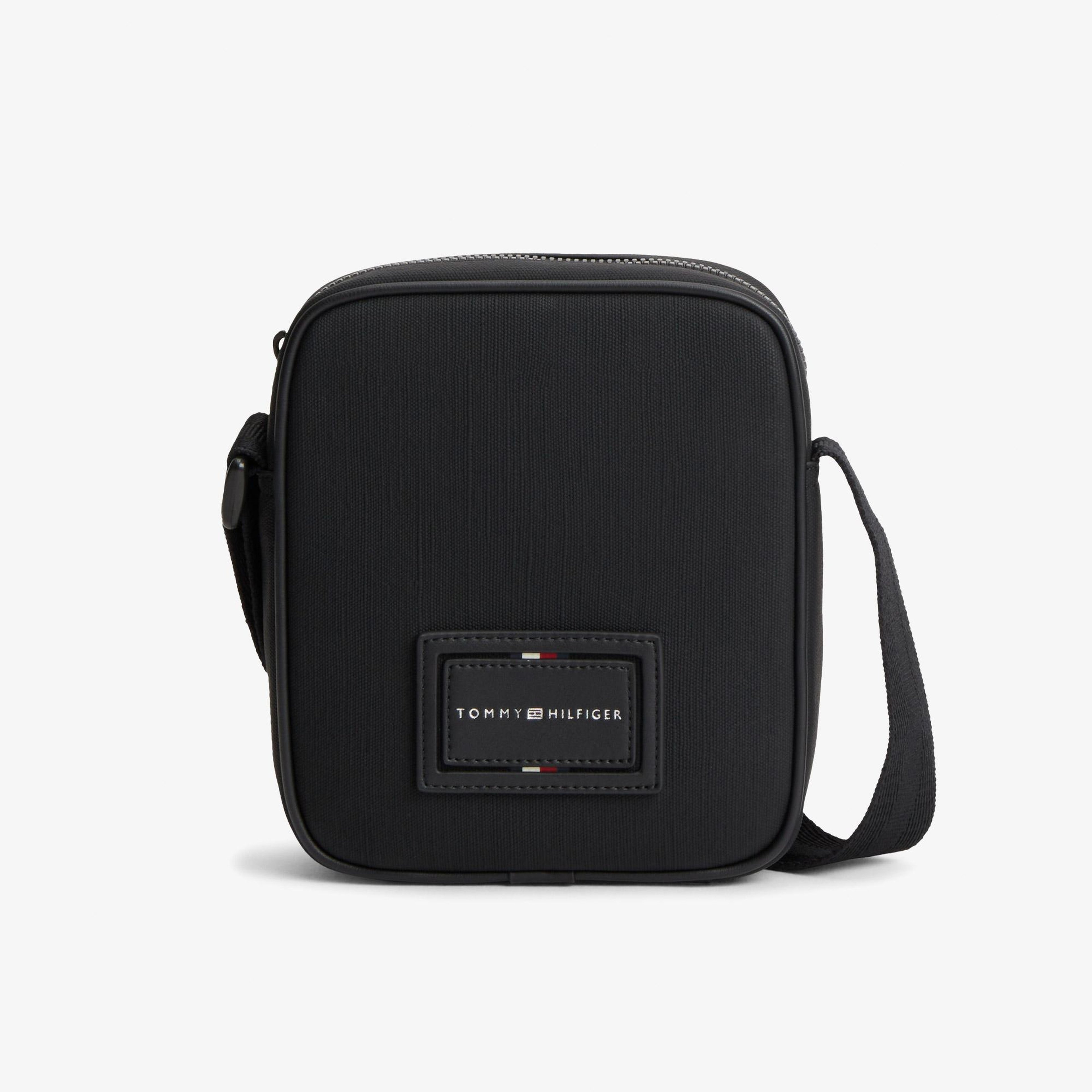 Tommy Hilfiger Foundation Mini Reporter Erkek Siyah Çapraz Çanta