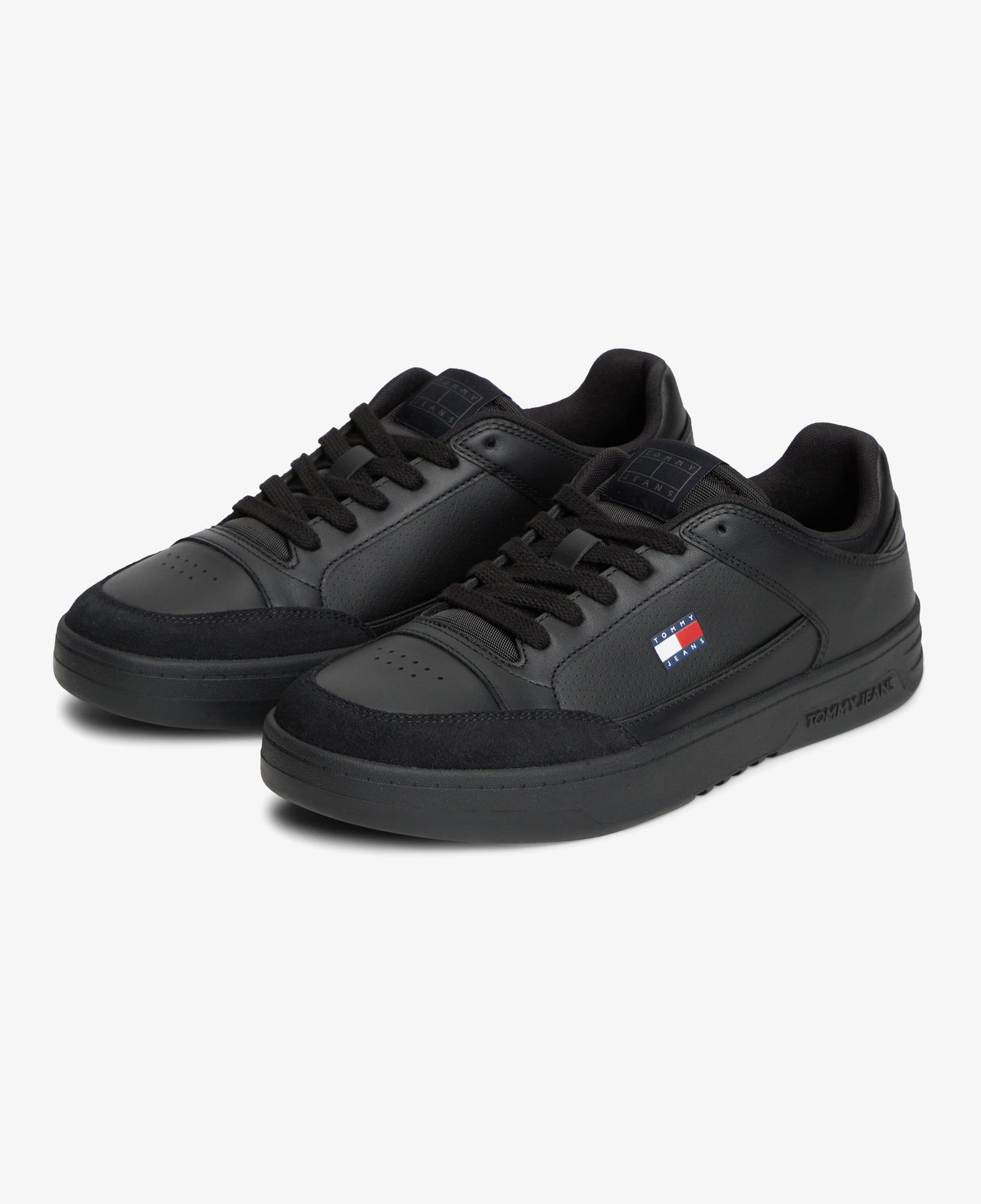 Tommy Hilfiger Cupsole Leather Erkek Siyah Sneaker