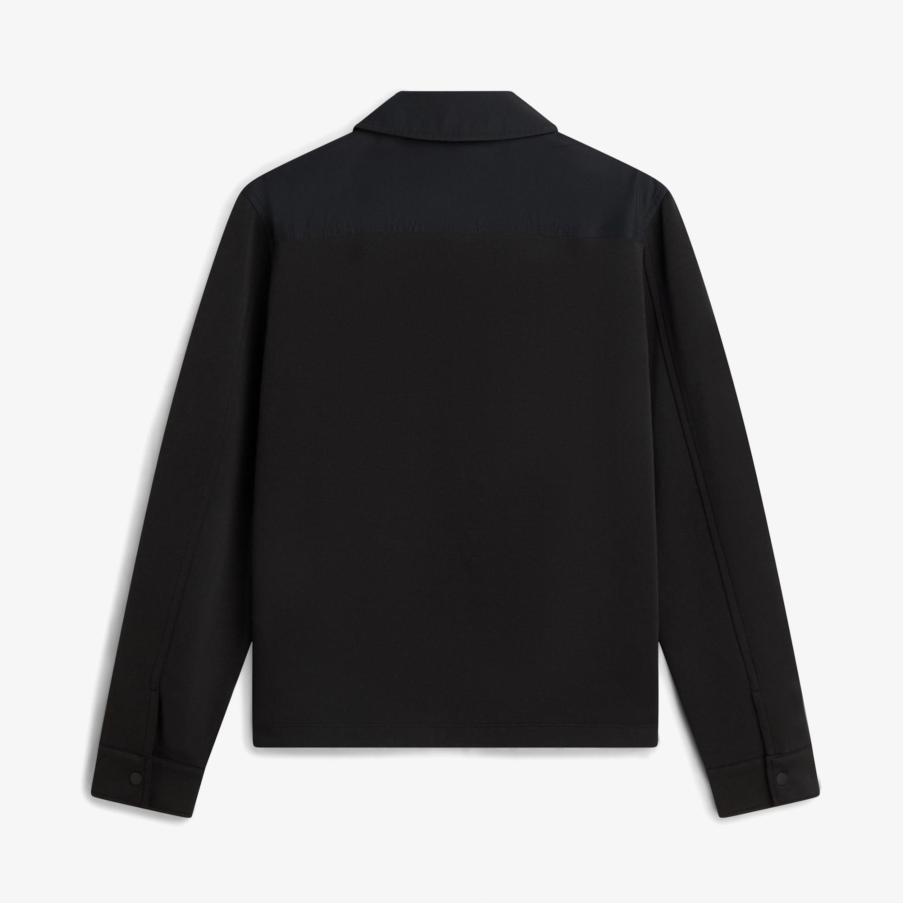 Tommy Hilfiger Essential Mix Media Chore Erkek Siyah Ceket