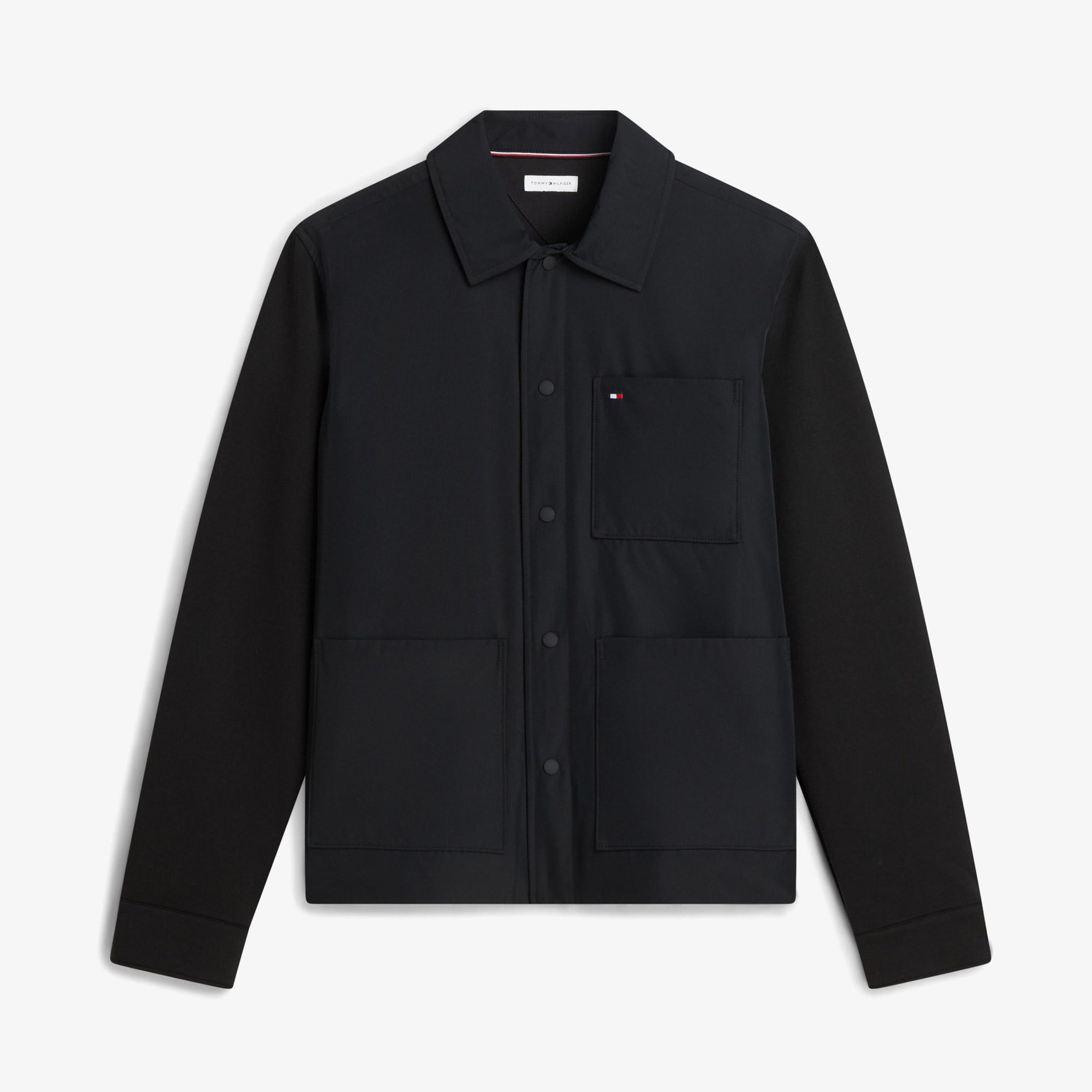 Tommy Hilfiger Essential Mix Media Chore Erkek Siyah Ceket