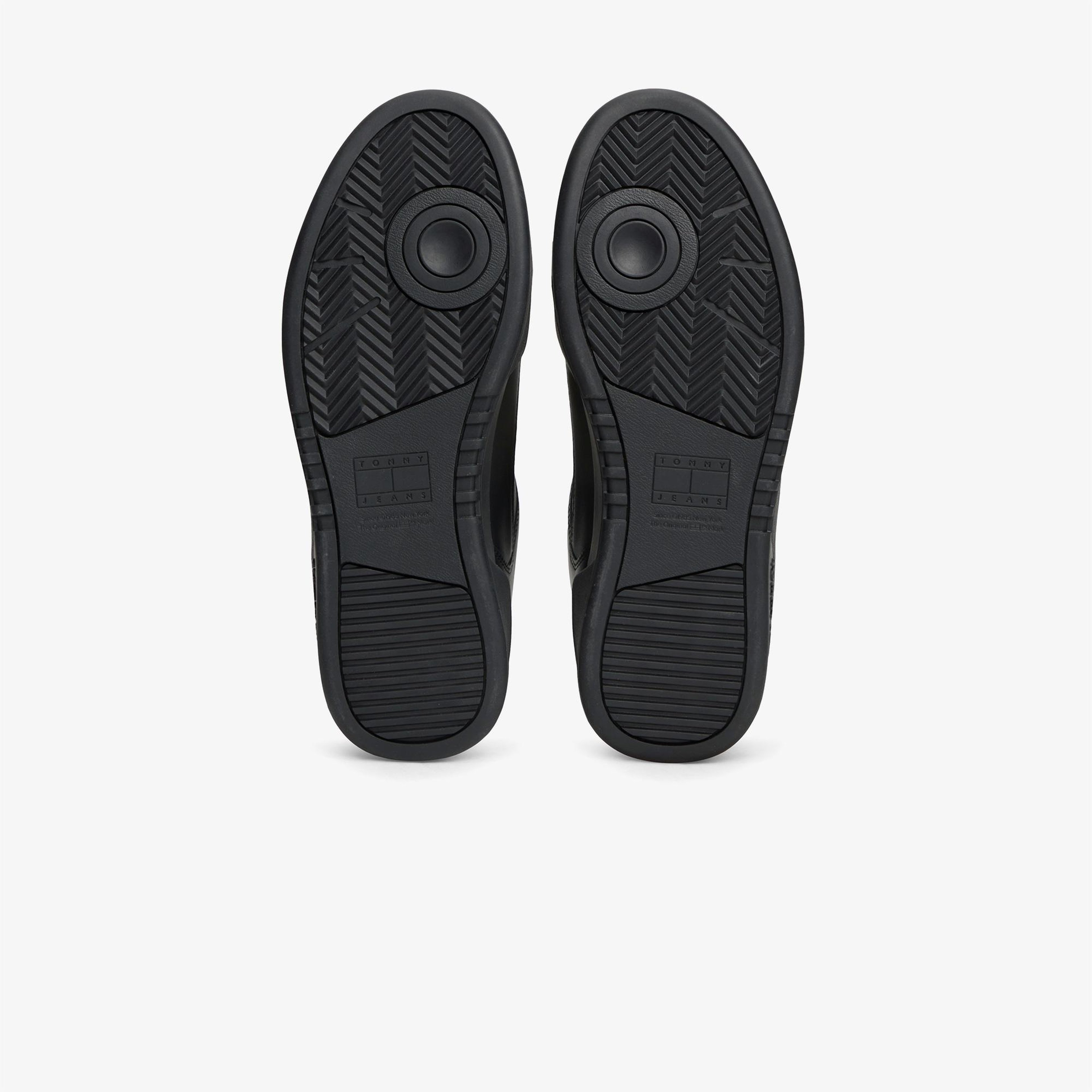 Tommy Hilfiger Cupsole Leather Erkek Siyah Sneaker