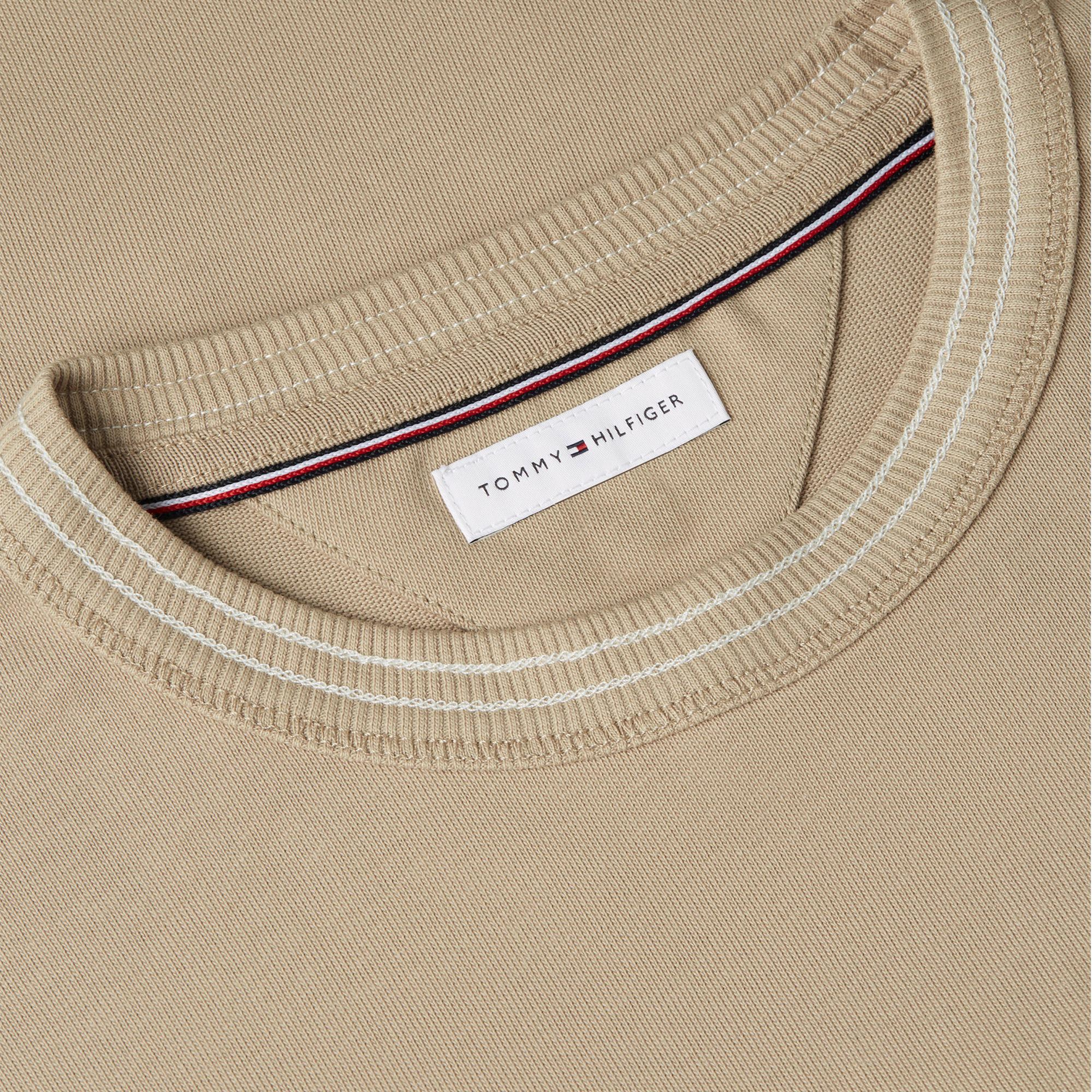 Tommy Hilfiger Nautical Tipped Collar Erkek Bej Sweatshirt