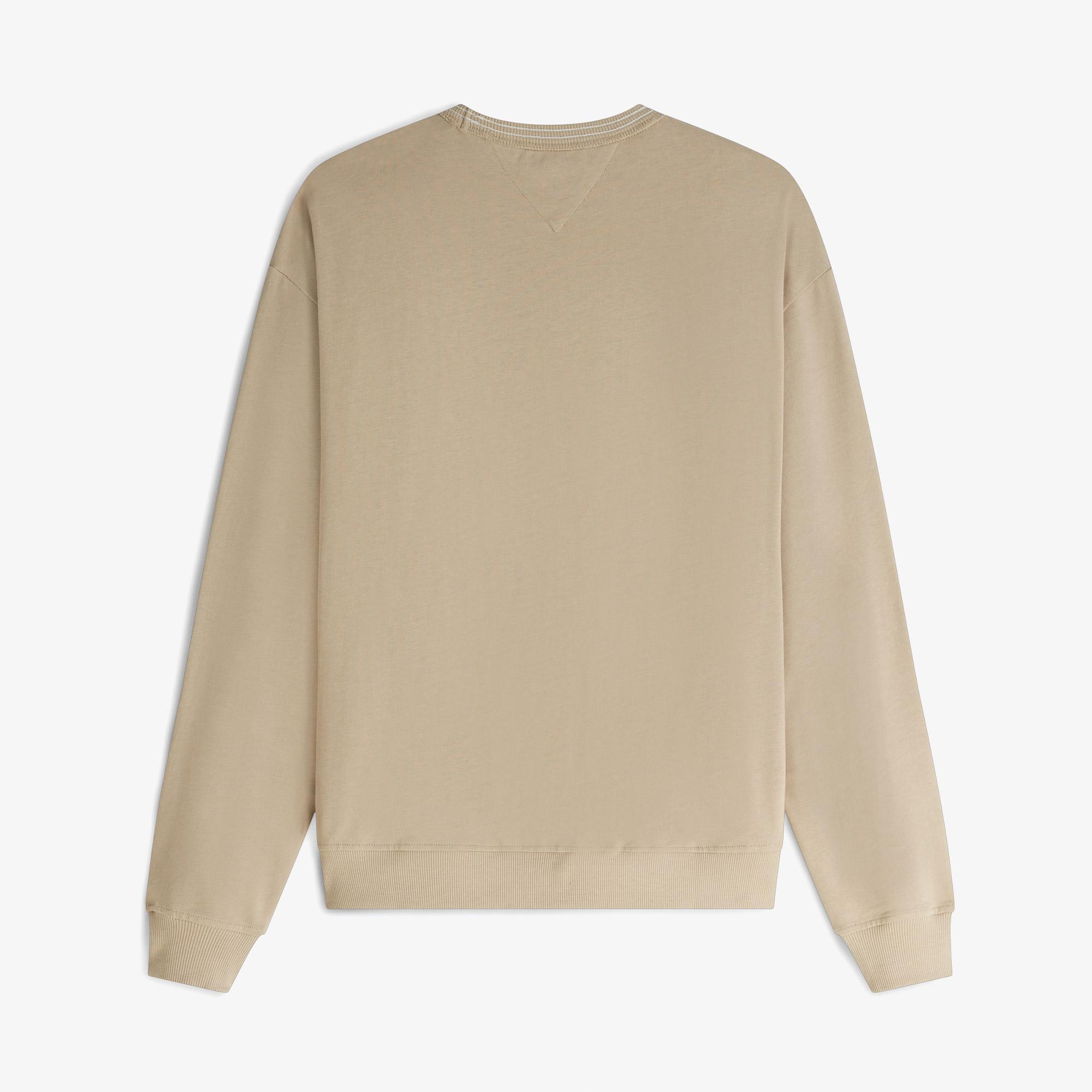 Tommy Hilfiger Nautical Tipped Collar Erkek Bej Sweatshirt