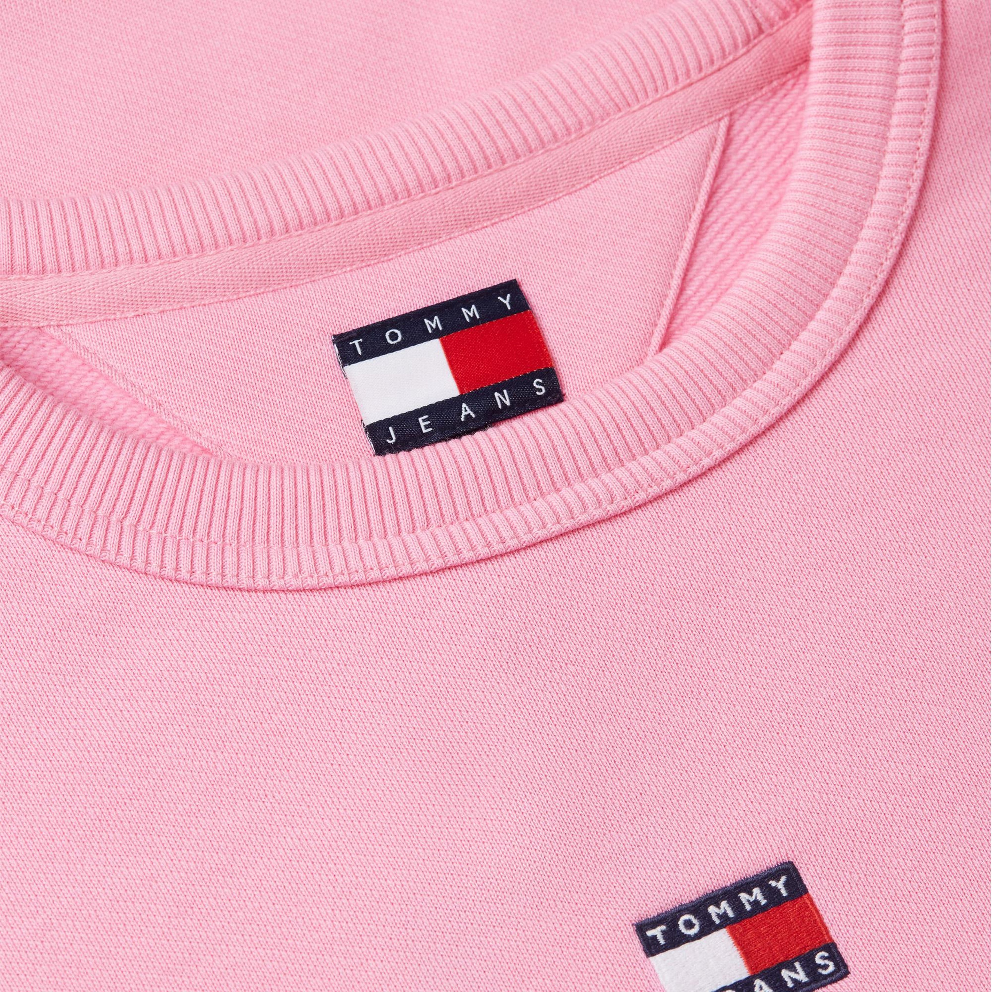 Tommy Hilfiger Badge Crew Kadın Pembe Sweatshirt