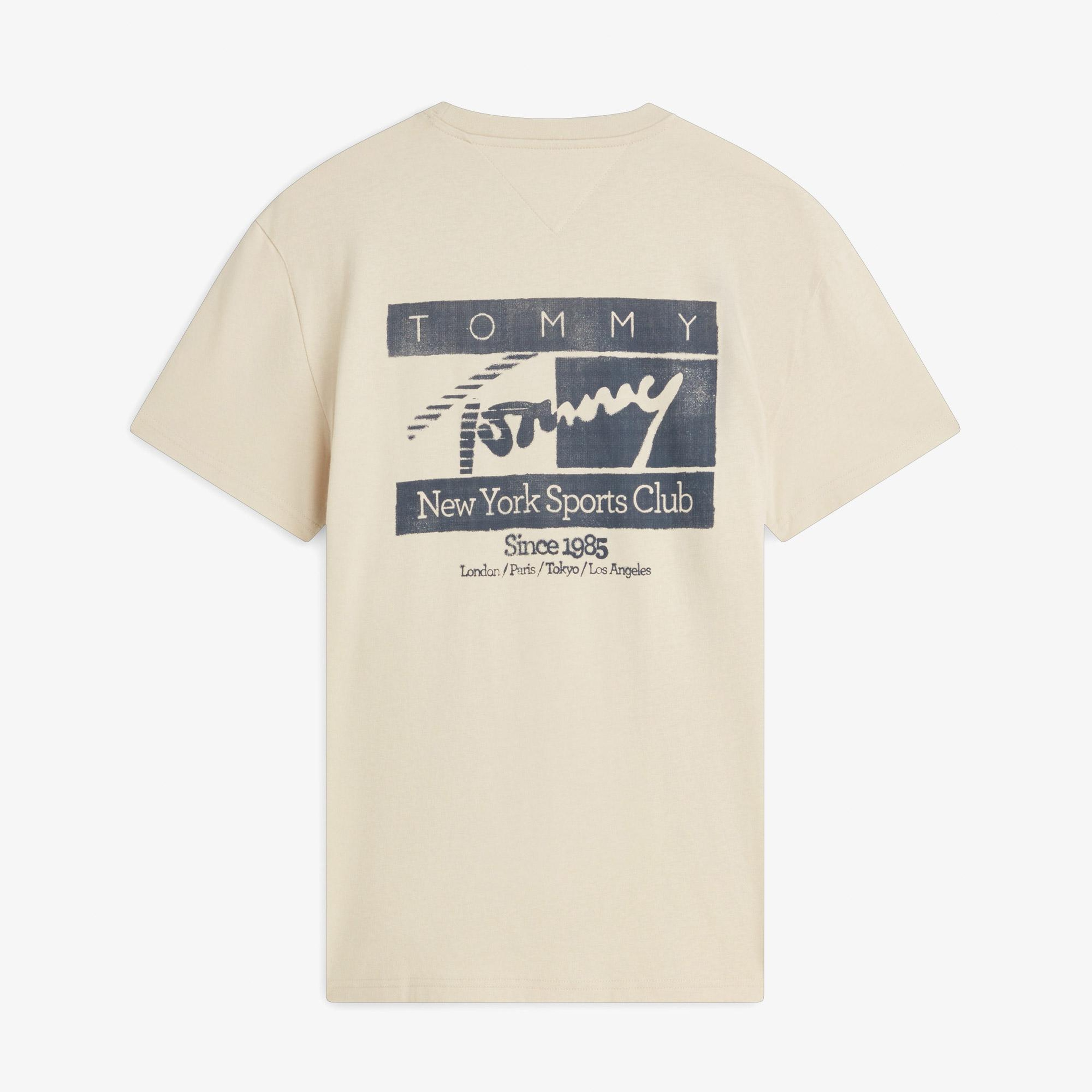 Tommy Hilfiger Sign Flag Erkek Bej T-Shirt