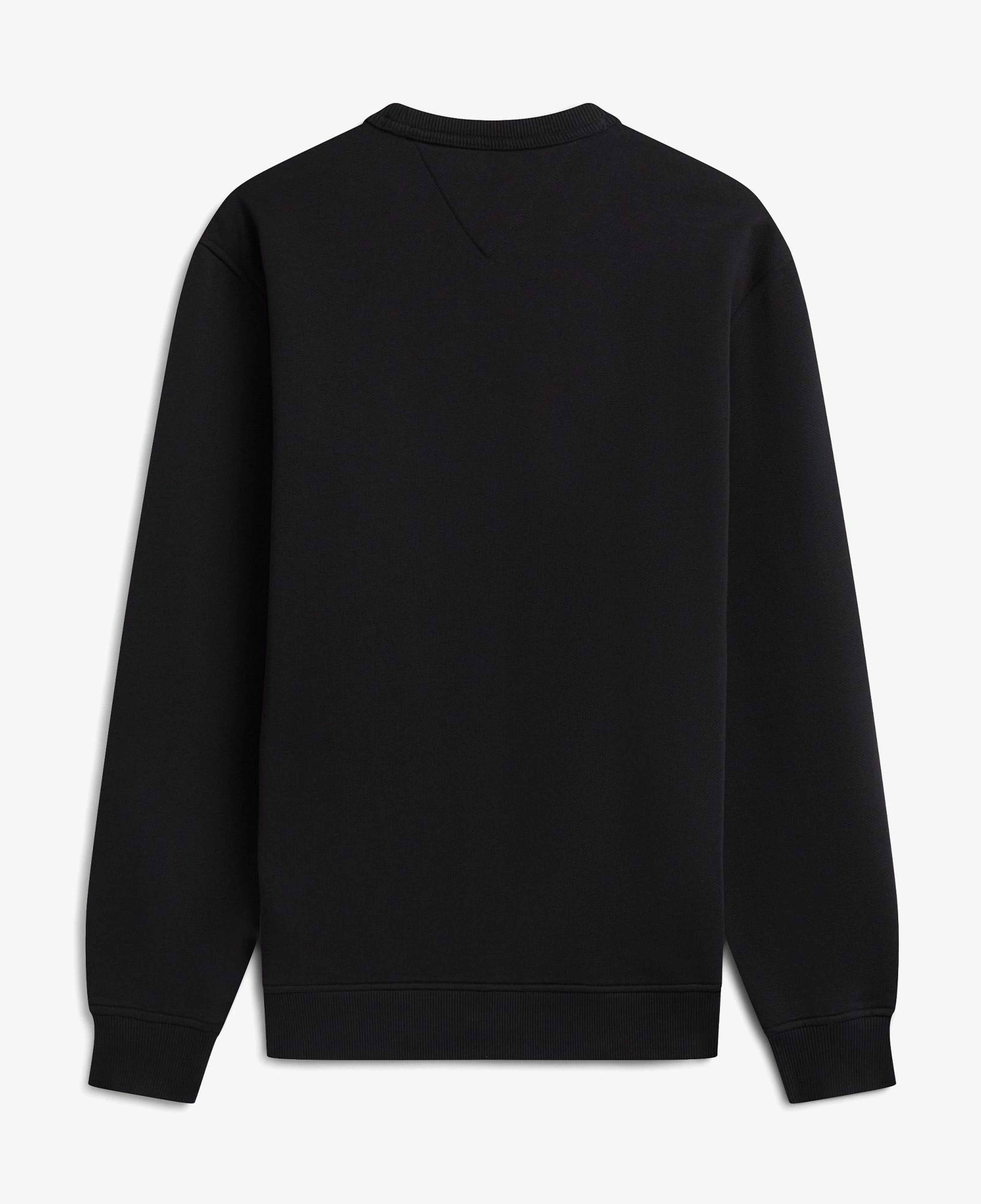 Tommy Hilfiger Badge Crew Erkek Siyah Sweatshirt